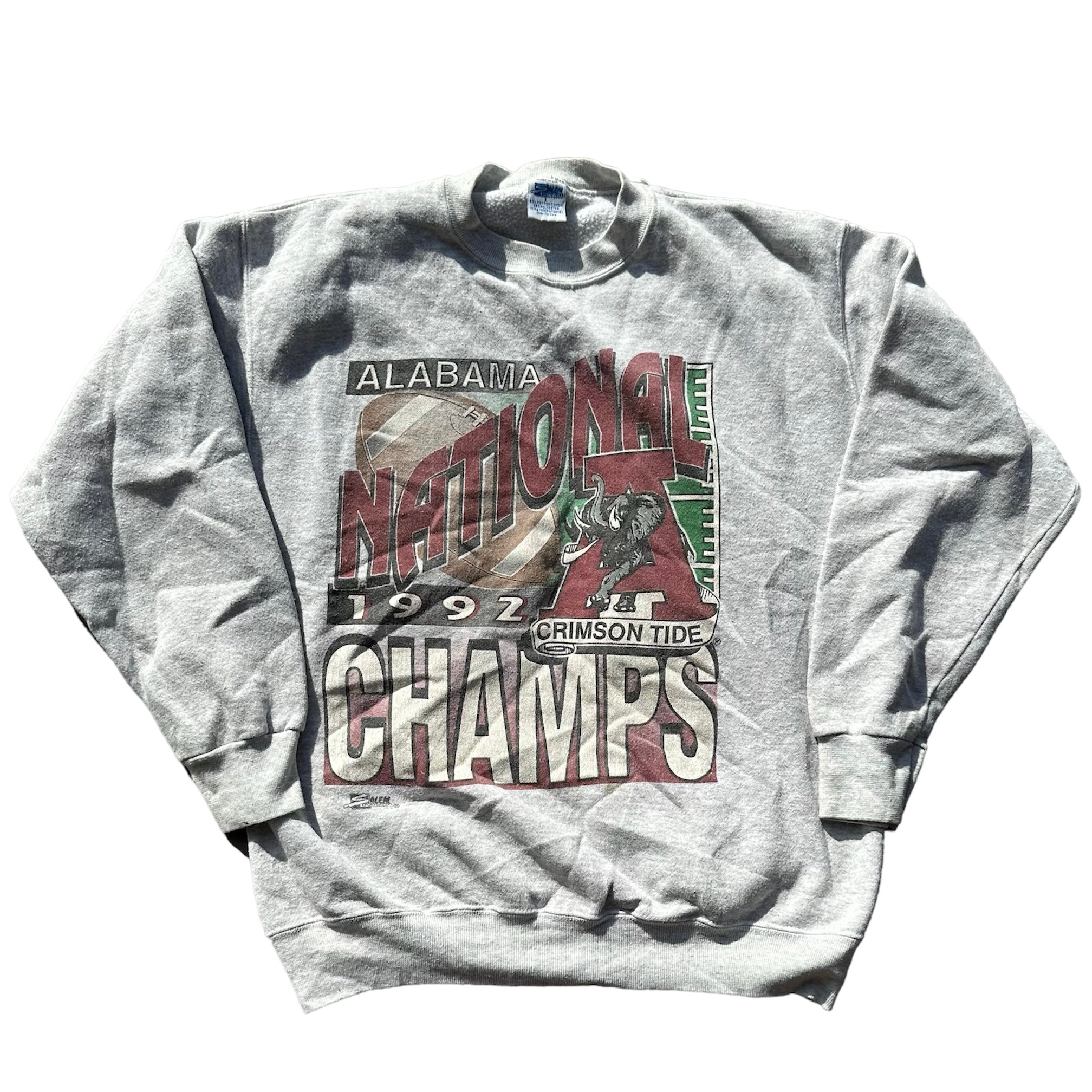 1992 UNIVERSITY OF ALABAMA NATIONAL CHAMPS CREWNECK (LR)