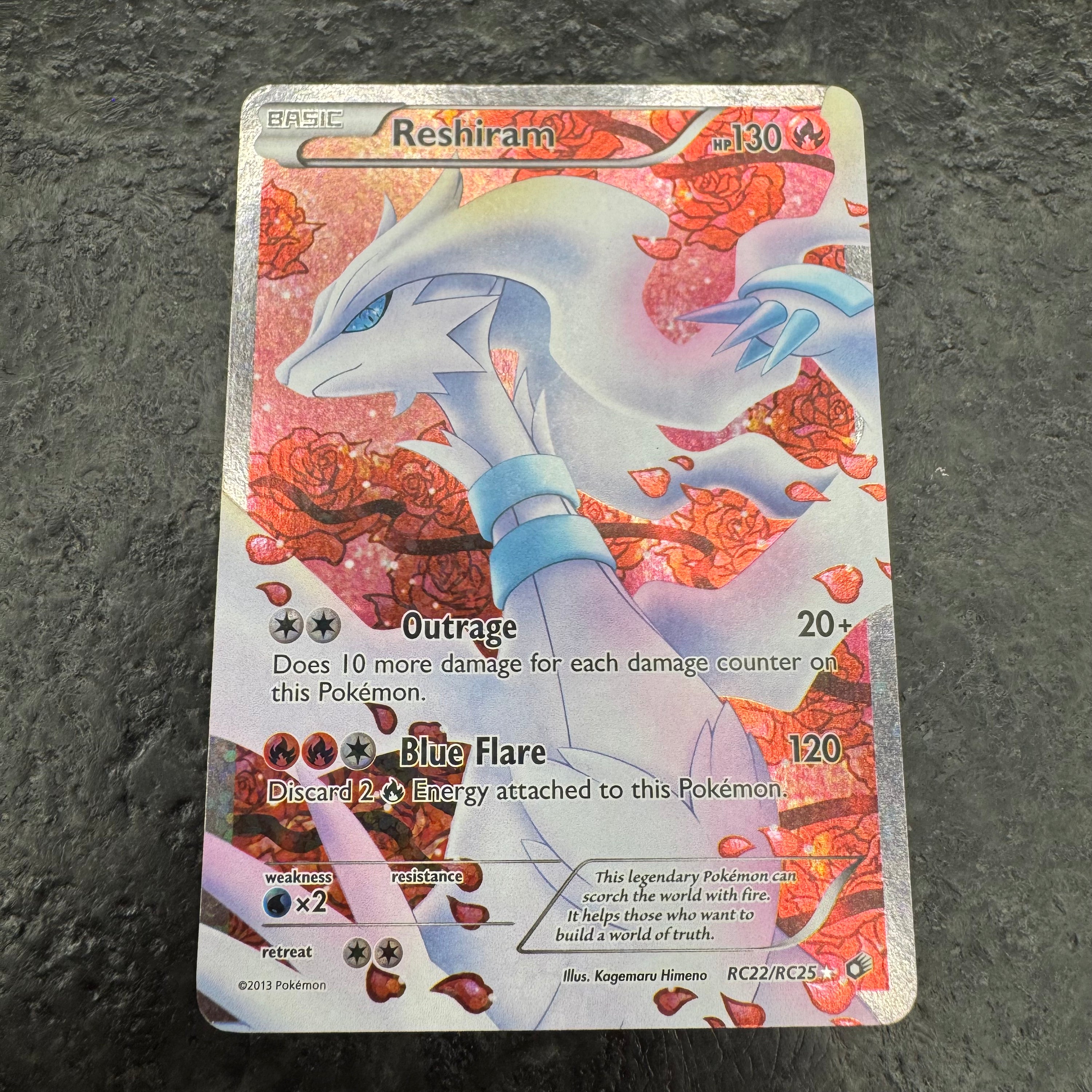 RESHIRAM RADIANT FULL ART RC22 (MP-DMG)