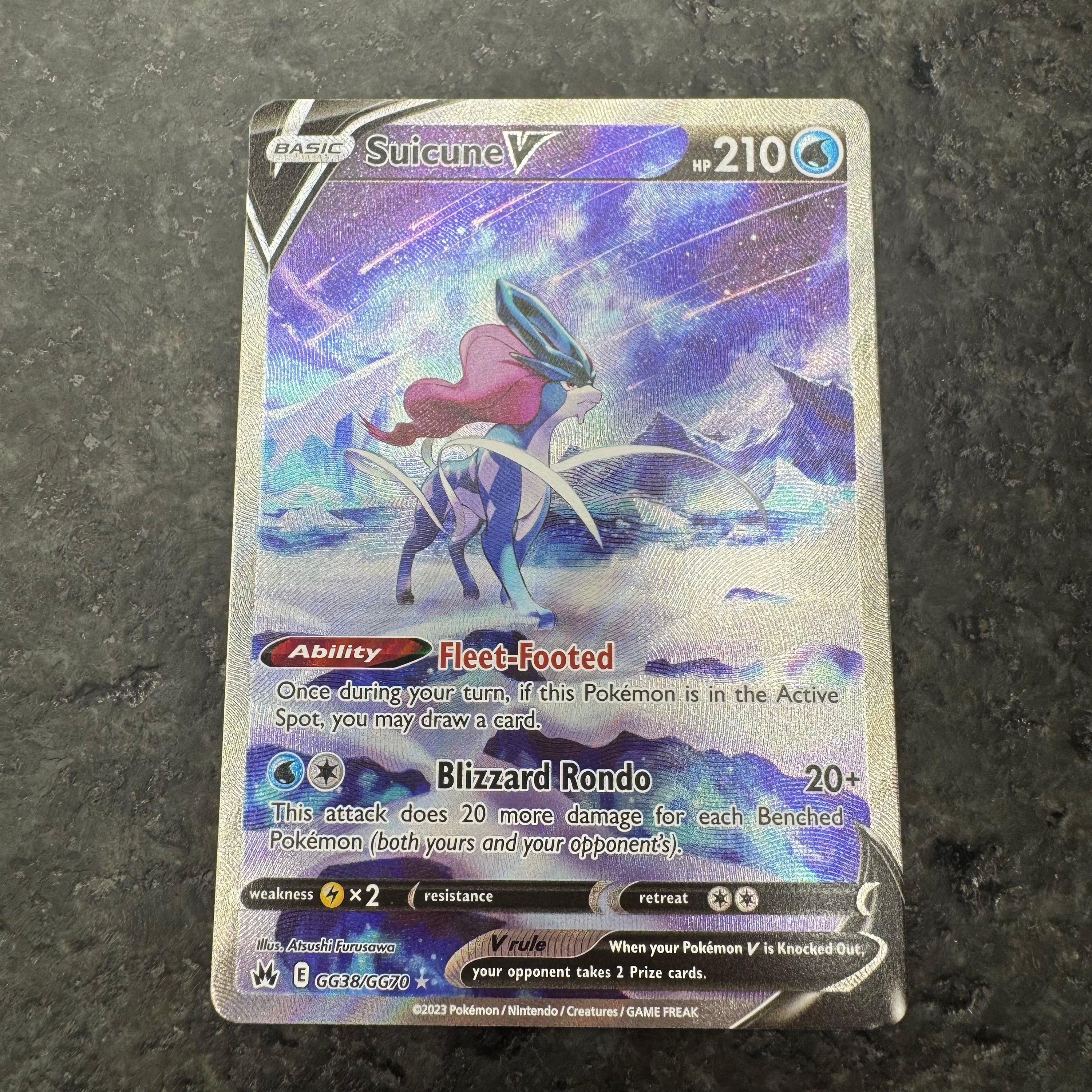 SUICUNE V ALT ART GG38/GG70 (NM)