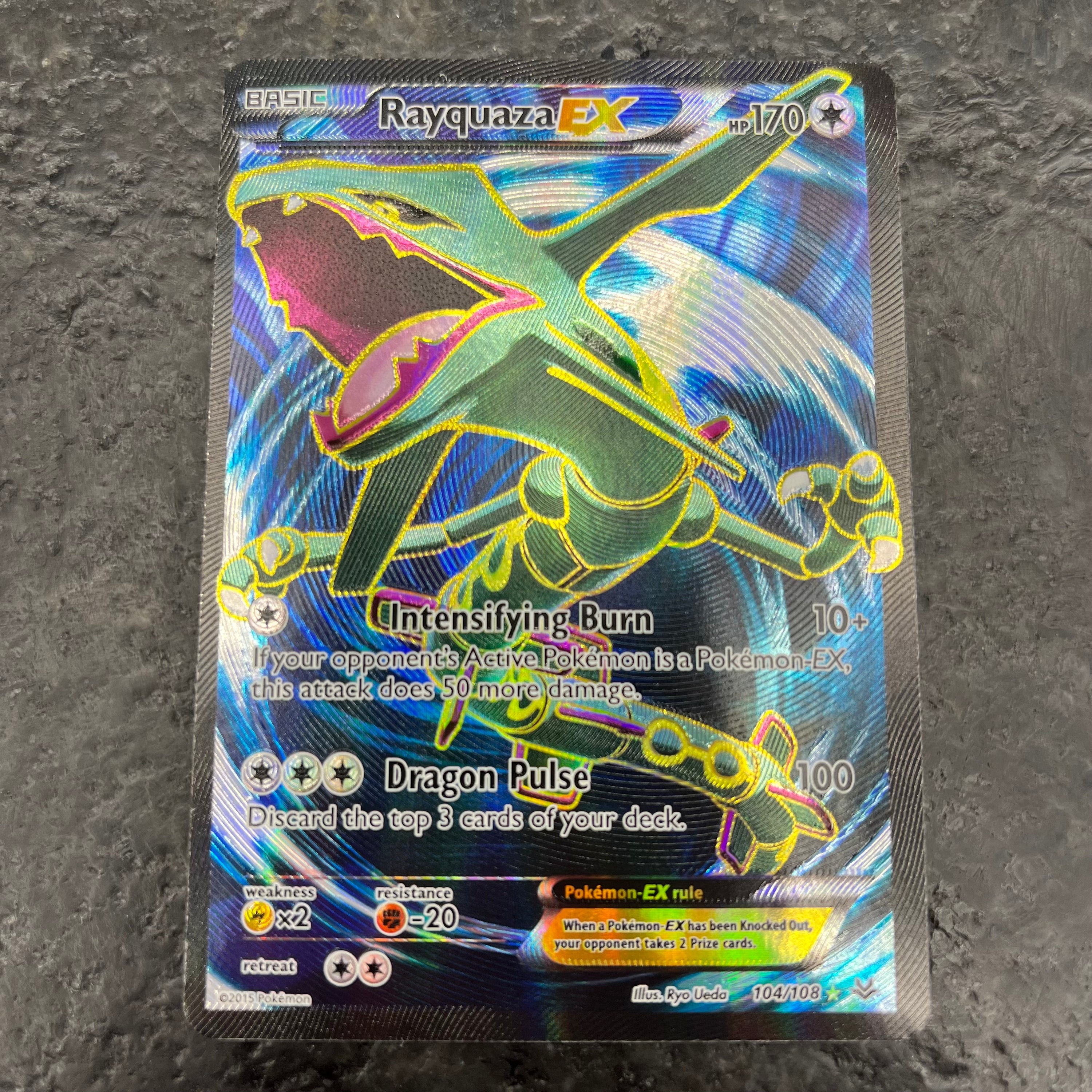RAYQUAZA EX FULL ART 104/108 (NM)