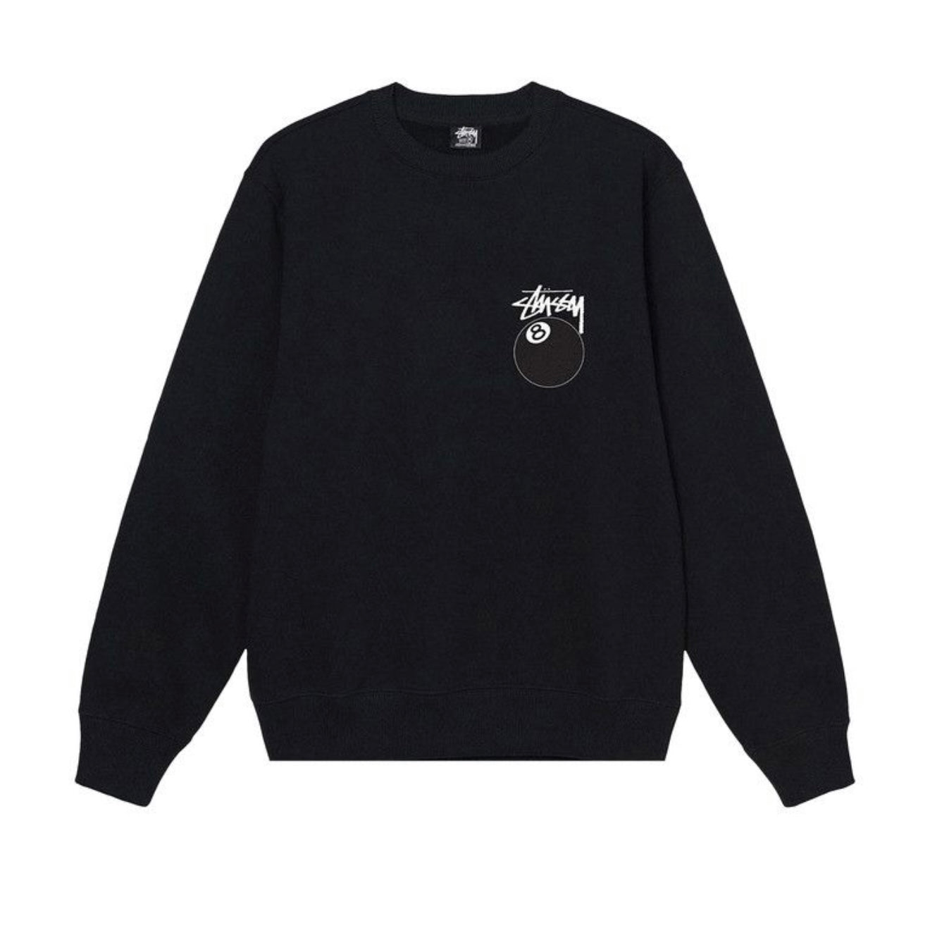 STUSSY 8 BALL CREWNECK - BLACK