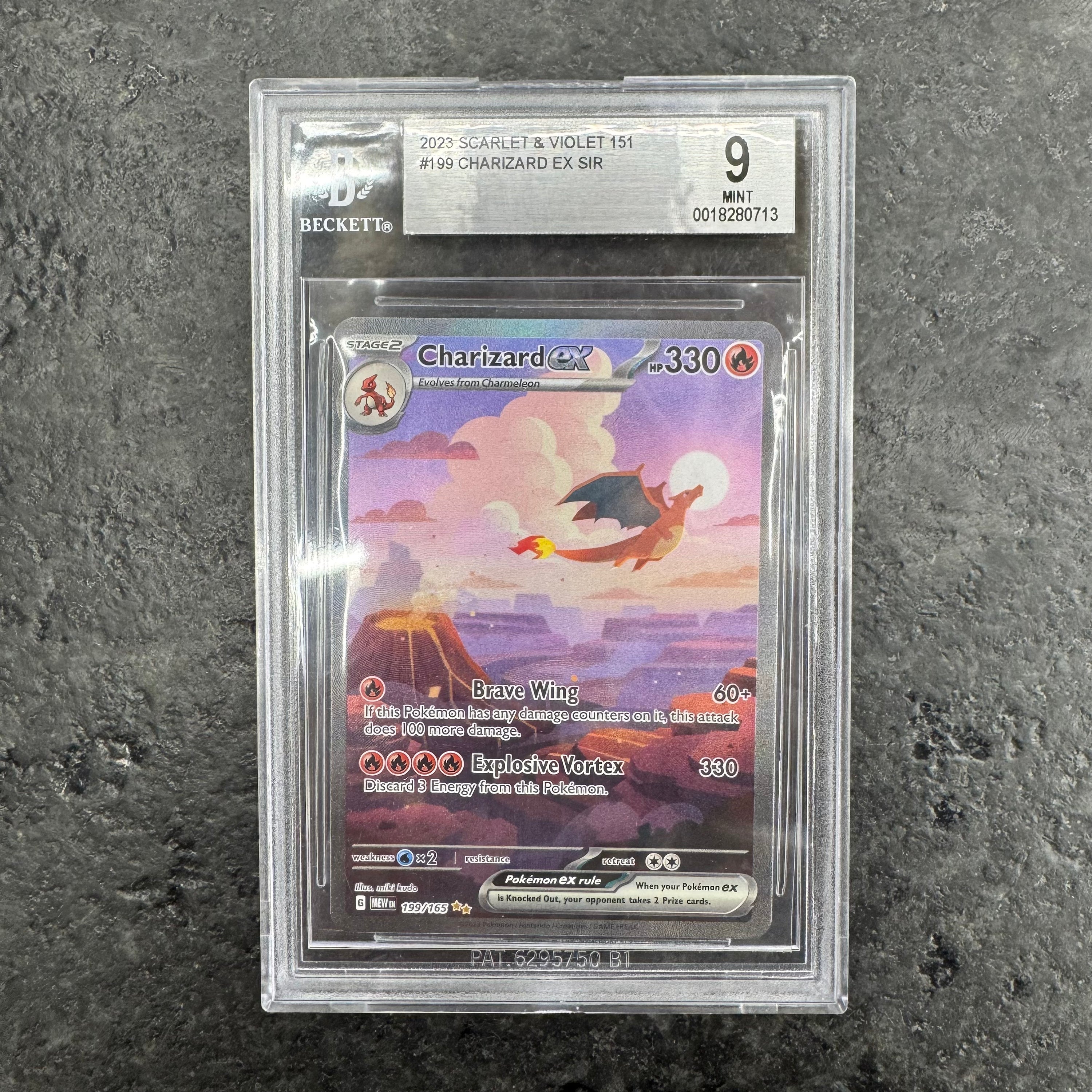 CHARIZARD EX 151 FULL ART 199/165 BGS 9