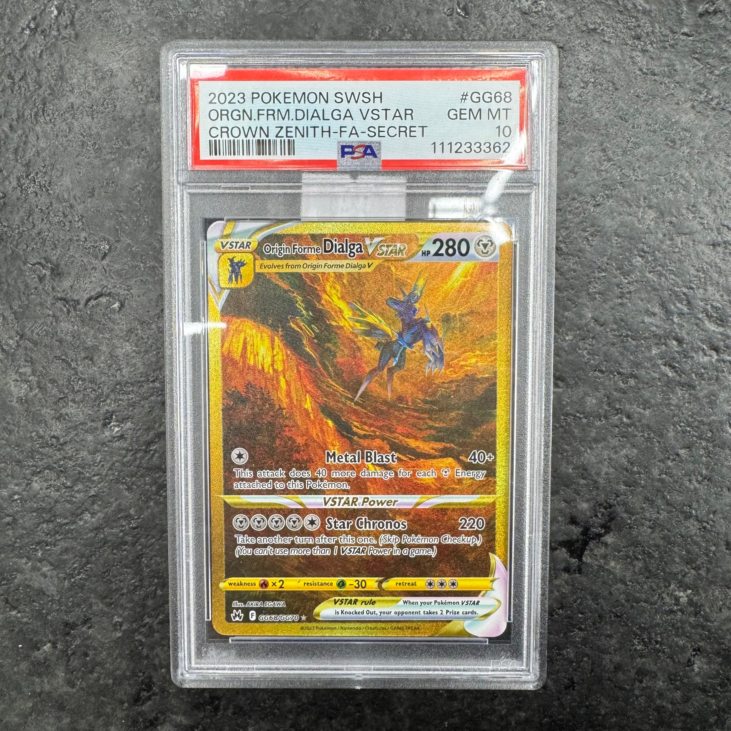 ORIGIN FORME DIALGA VSTAR GG68 PSA 10