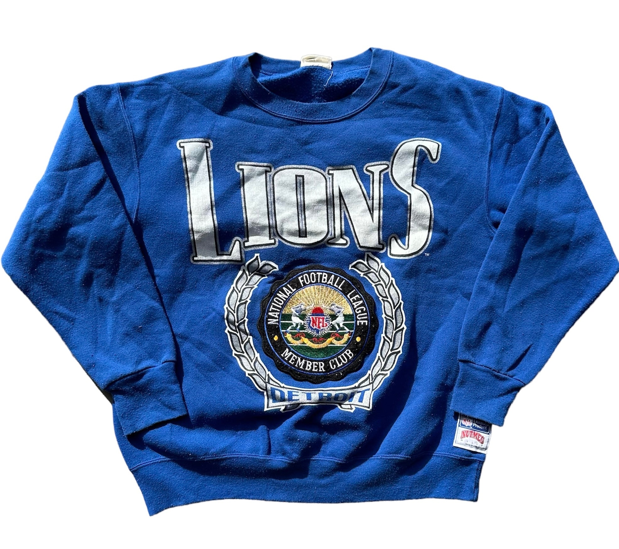 90’S NUTMEG DETROIT LIONS CREWNECK (LR)