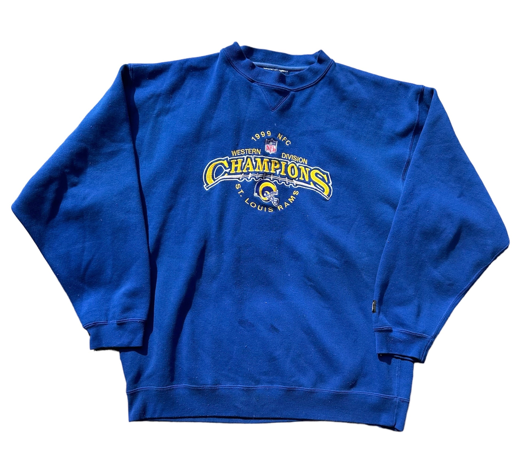 1999 ST. LOUIS RAMS WESTERN DIVISION CHAMPS CREWNECK (LR)