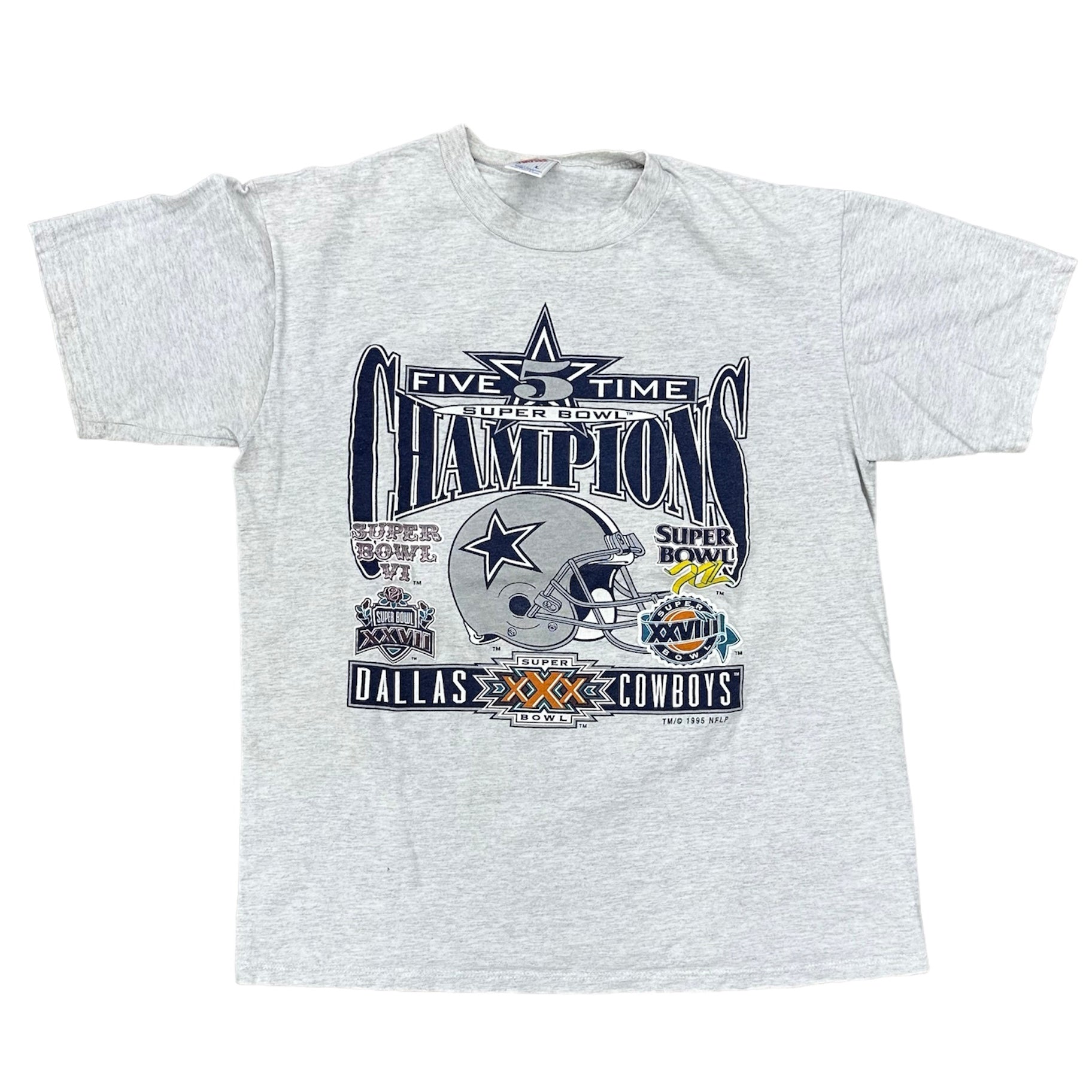 1995 DALLAS COWBOYS 5-TIME CHAMPIONS TEE (LR)