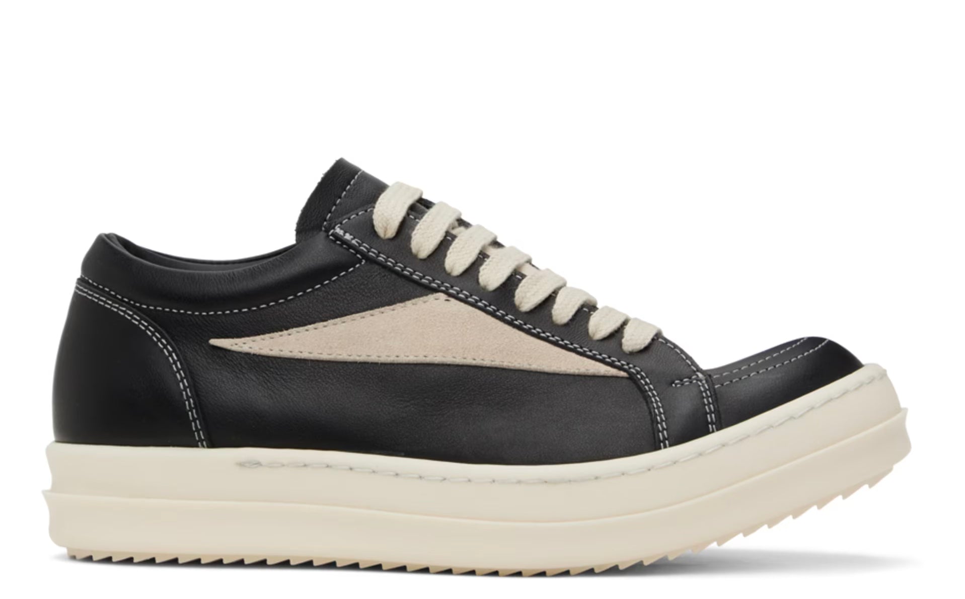 RICK OWENS VINTAGE SNEAKER “BLACK LEATHER”