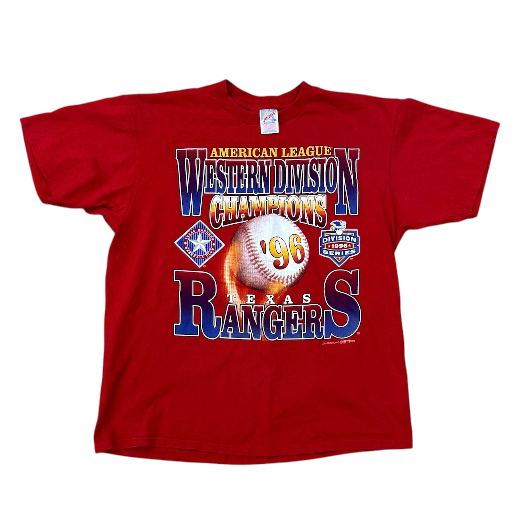 1996 TEXAS RANGERS WESTERN DIVISION CHAMPS TEE (LR)