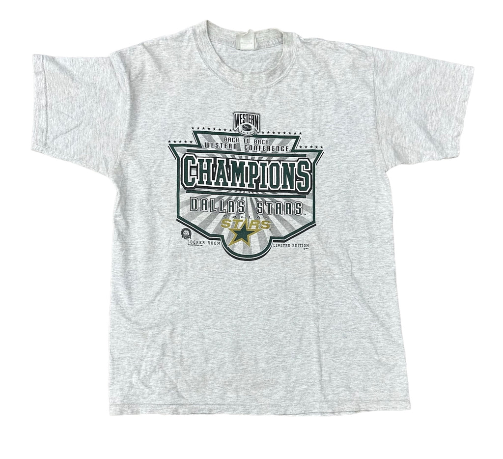 2000 DALLAS STARS BACK TO BACK WESTERN CONFERENCE CHAMPS TEE (LR)