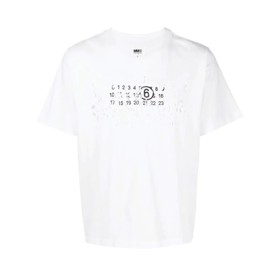 MAISON MARGIELA MM6 DISTRESSED NUMBERS TEE