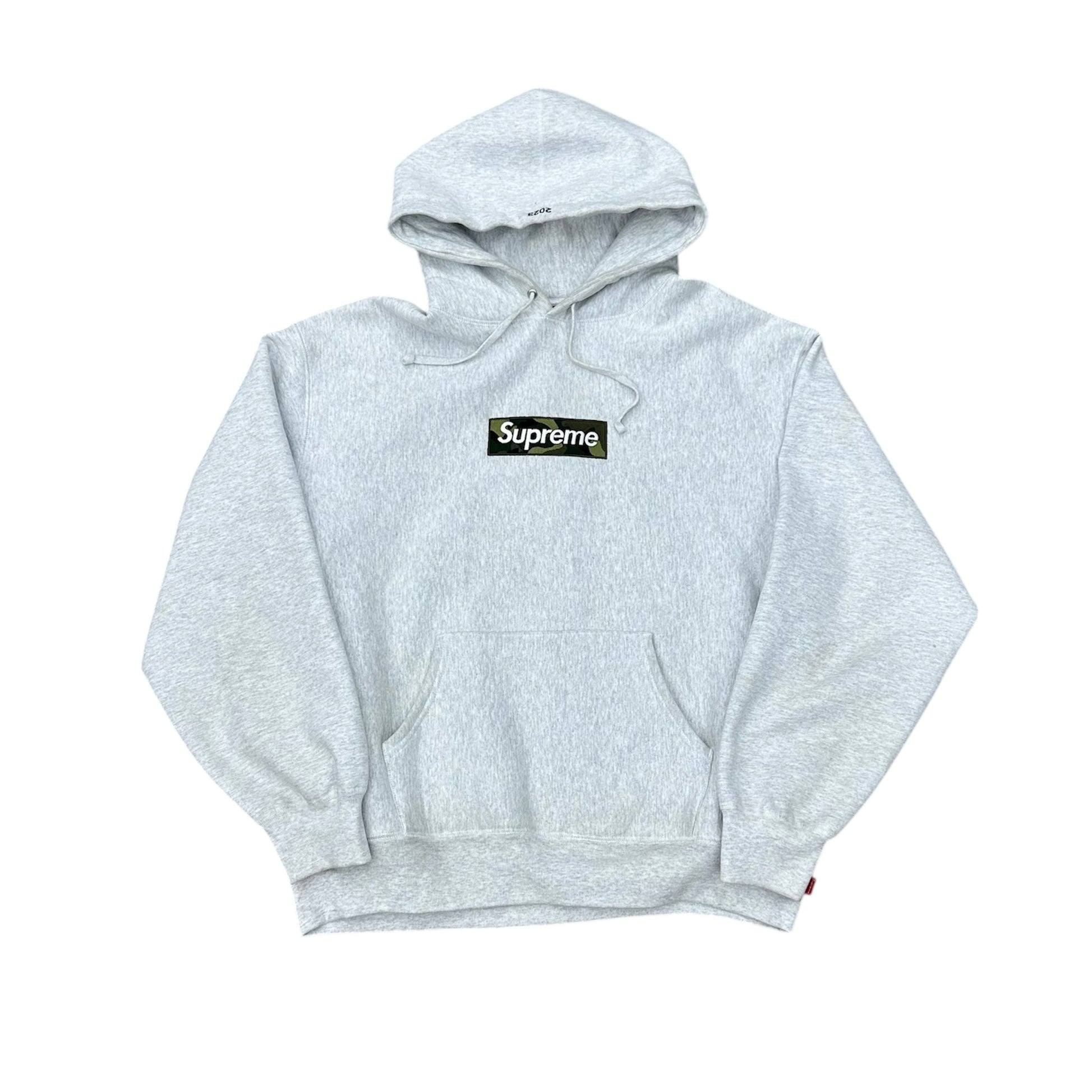 SUPREME BOX LOGO HOODED SWEATSHIRT (FW23) - ASH GREY