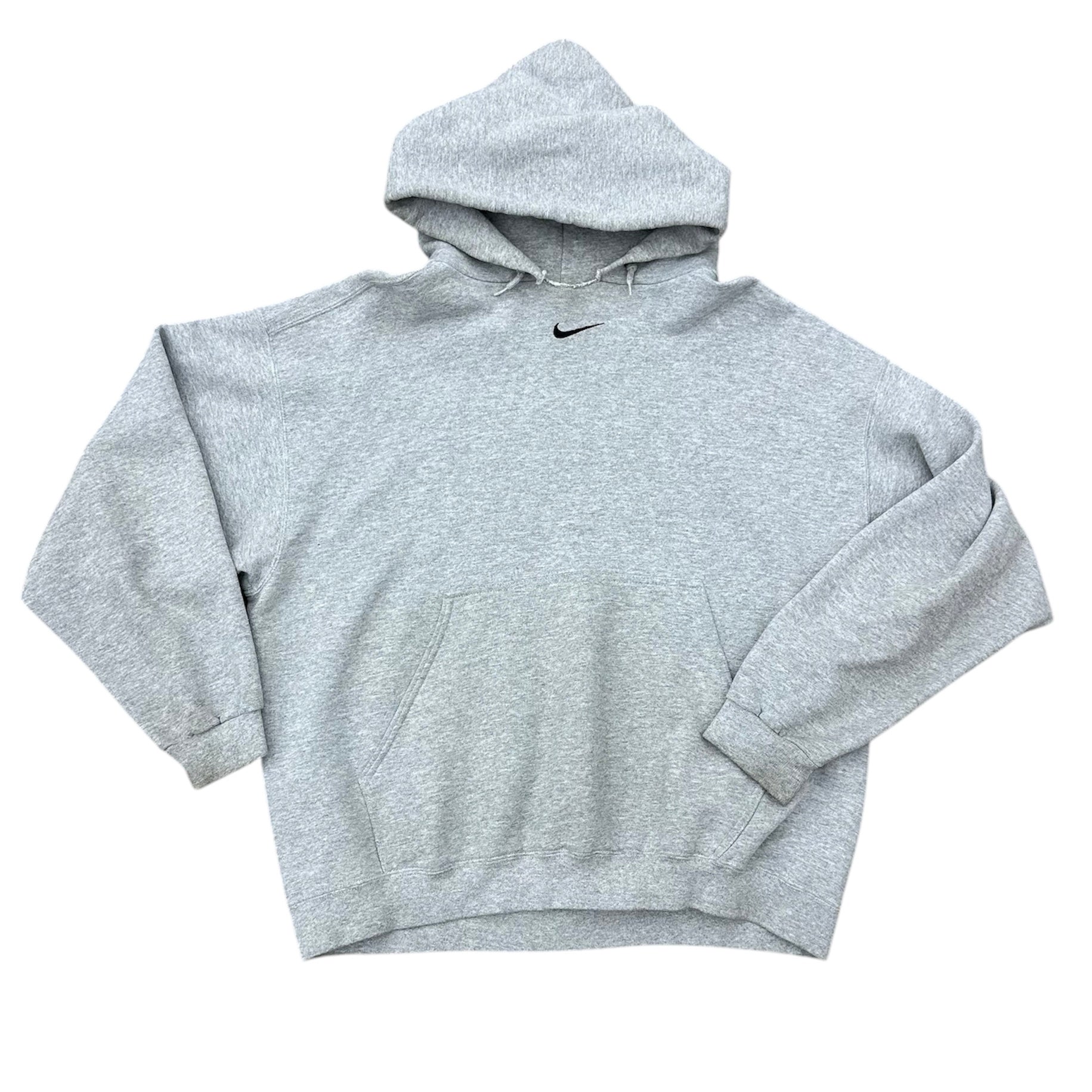 90’S NIKE CENTER SWOOSH HOODIE - GRAY (LR)