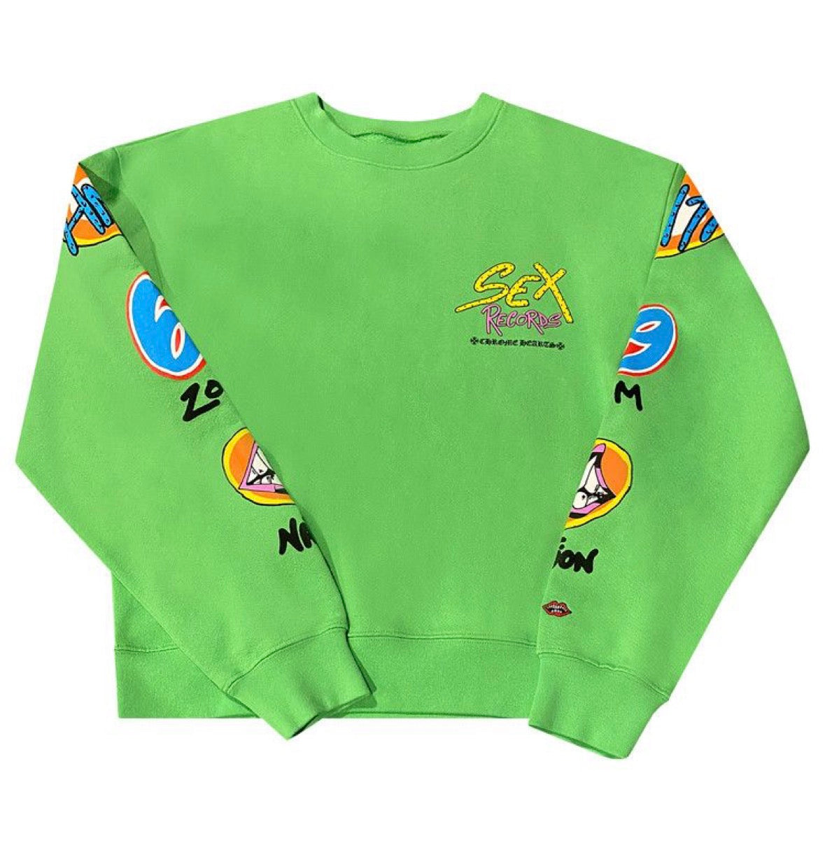 CHROME HEARTS MATTY BOY RECORDS CREWNECK CITRUS