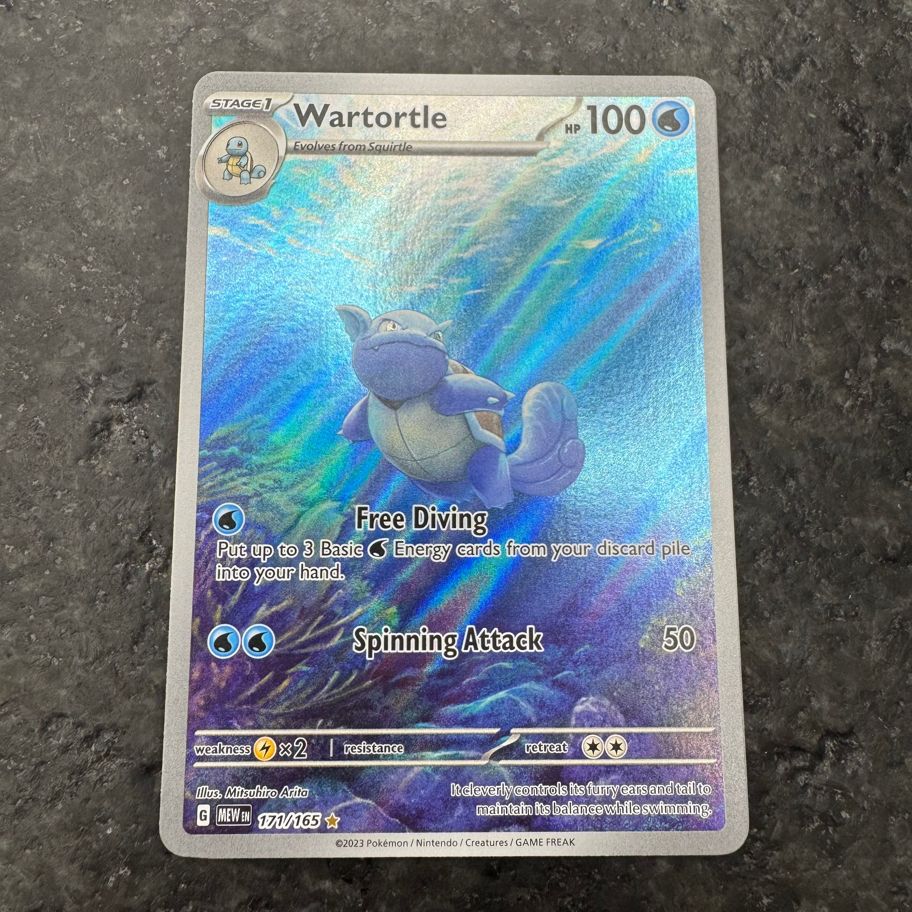 WARTORTLE 151 FULL ART 171/165 (NM)