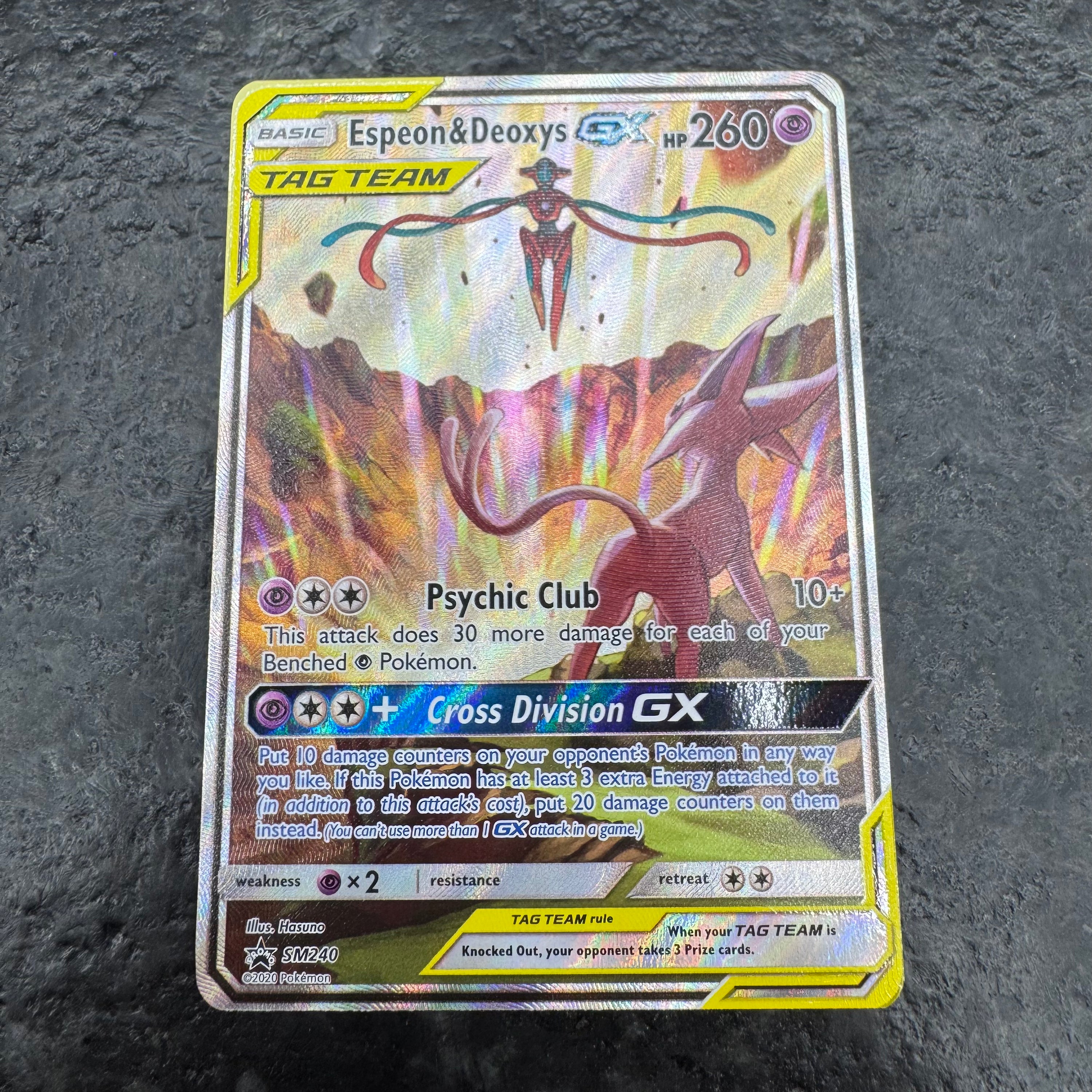 ESPEON & DEOXYS GX FULL ART PROMO SM240 (NM)