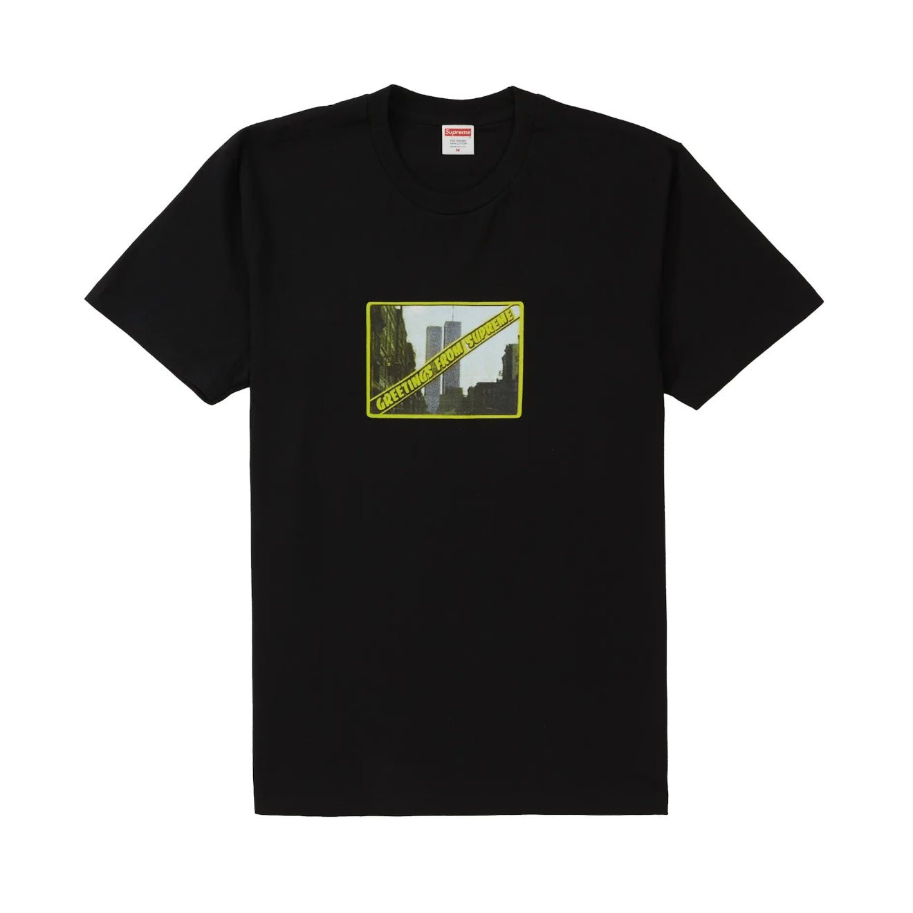 SUPREME GREETINGS TEE - BLACK