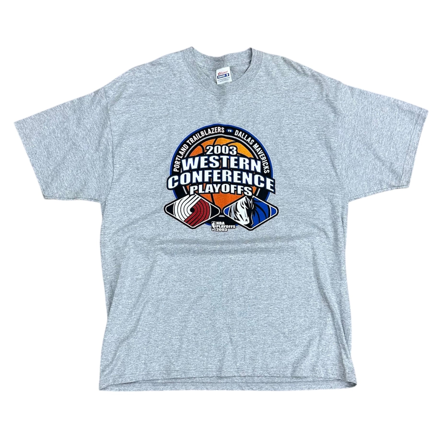 2003 WESTERN CONFERNECE PLAYOFFS MAVS VS BLAZERS TEE (LR)