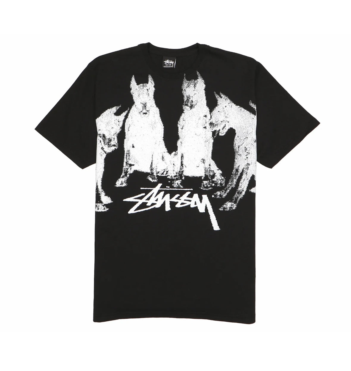 STUSSY DOBERMAN TEE - BLACK