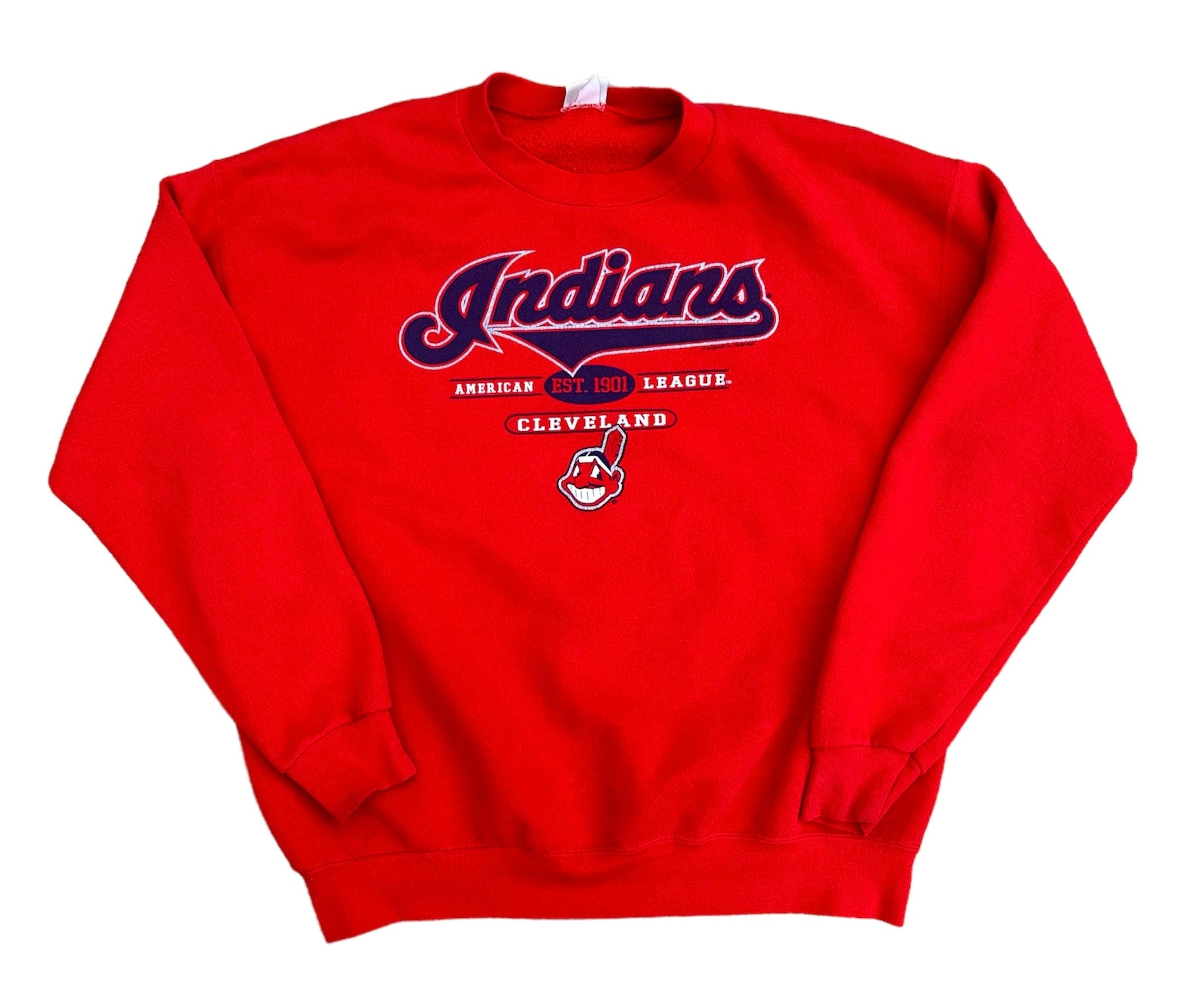 2005 LEE SPORT CLEVELAND INDIANS CREWNECK (LR)