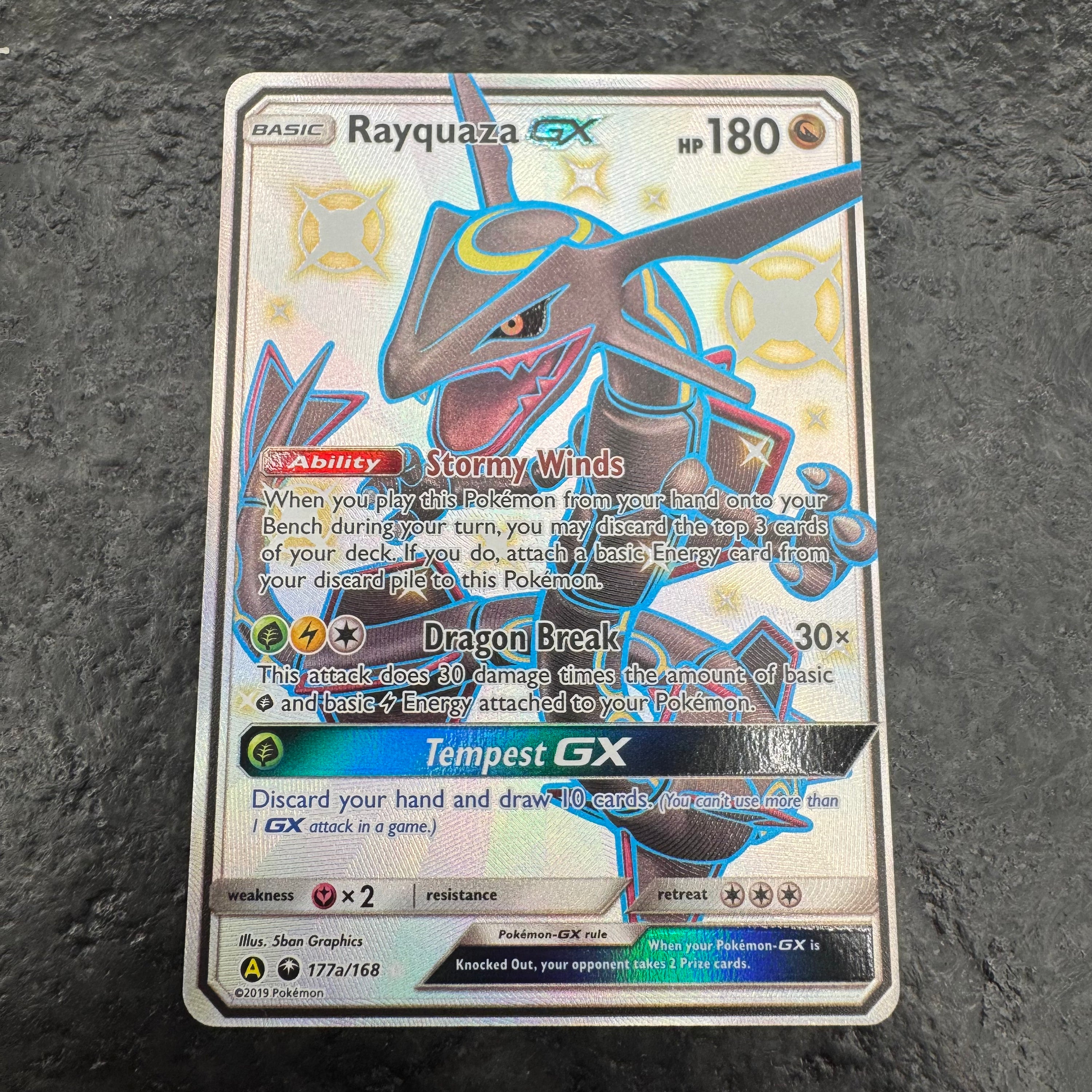 RAYQUAZA GX ALT ART PROMO 177A/168 (NM)