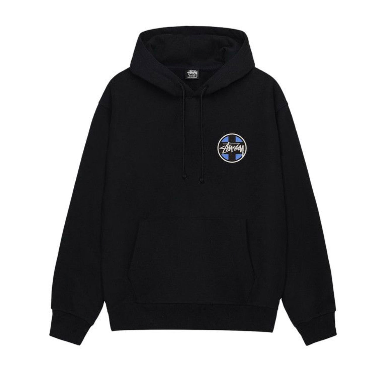STUSSY CROSS DOT HOODIE “BLACK”