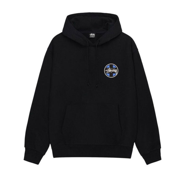 STUSSY CROSS DOT HOODIE “BLACK”