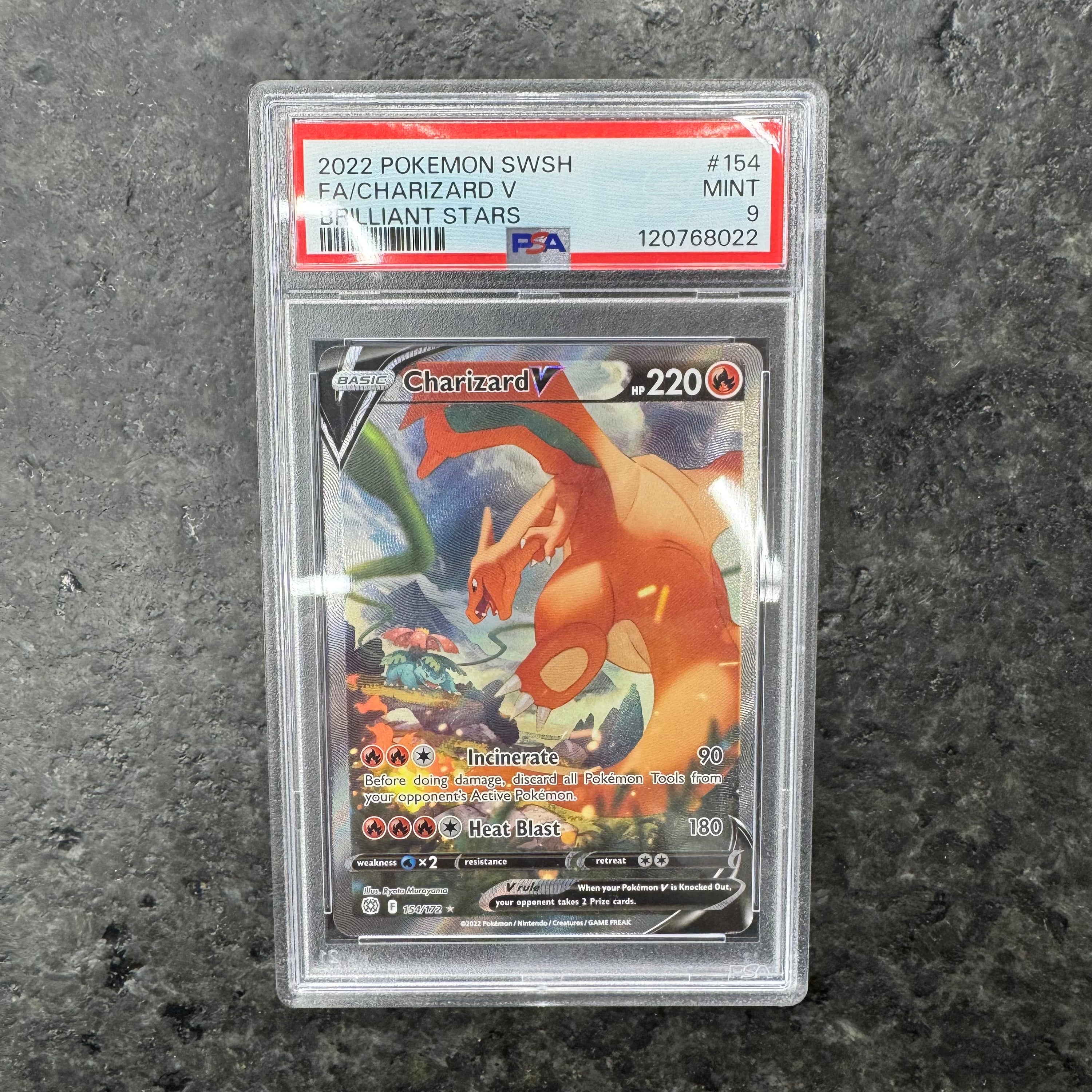 CHARIZARD V ALT ART 154/172 PSA 9