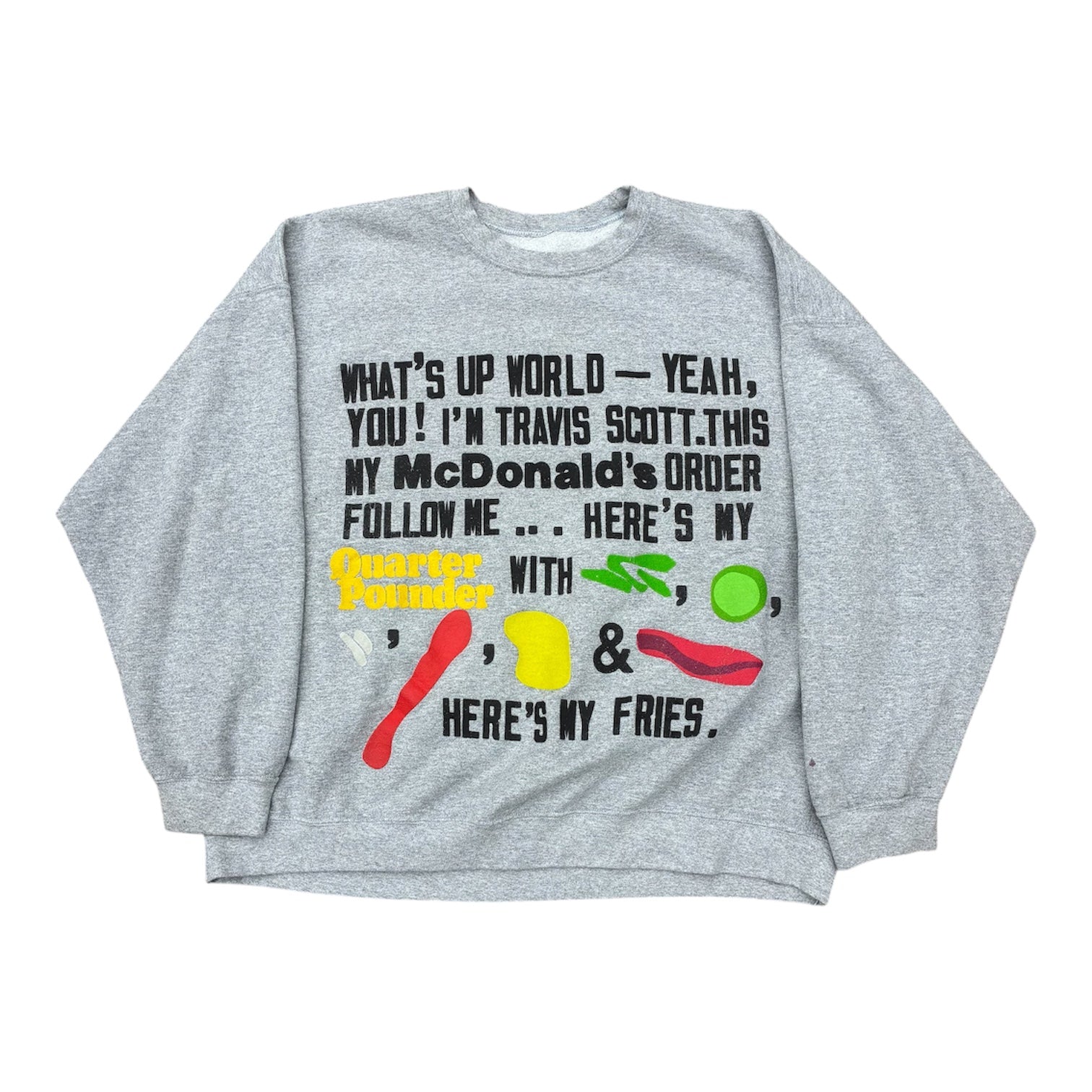 TRAVIS SCOTT CACTUS JACK MCDONALDS CREWNECK