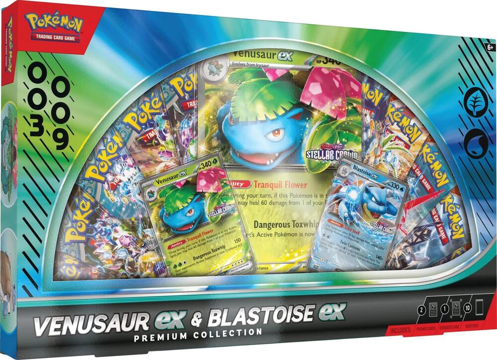 VENUSAUR EX & BLASTOISE EX PREMIUM COLLECTION