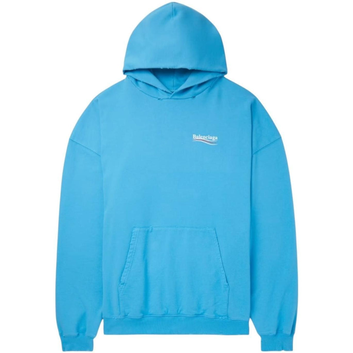 BALENCIAGA POLITICAL CAMPAIGN HOODIE - BLUE