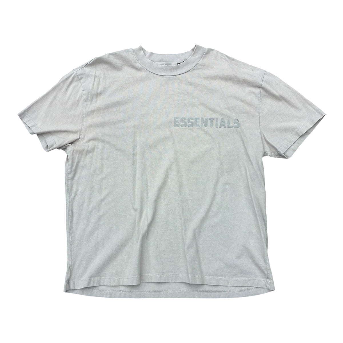ESSENTIALS SIDE LOGO HEATHER GREY TEE