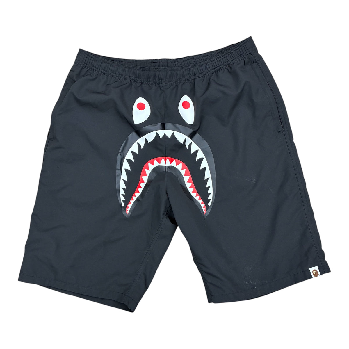 BAPE SHARK LOGO 3/4 LINED SHORTS