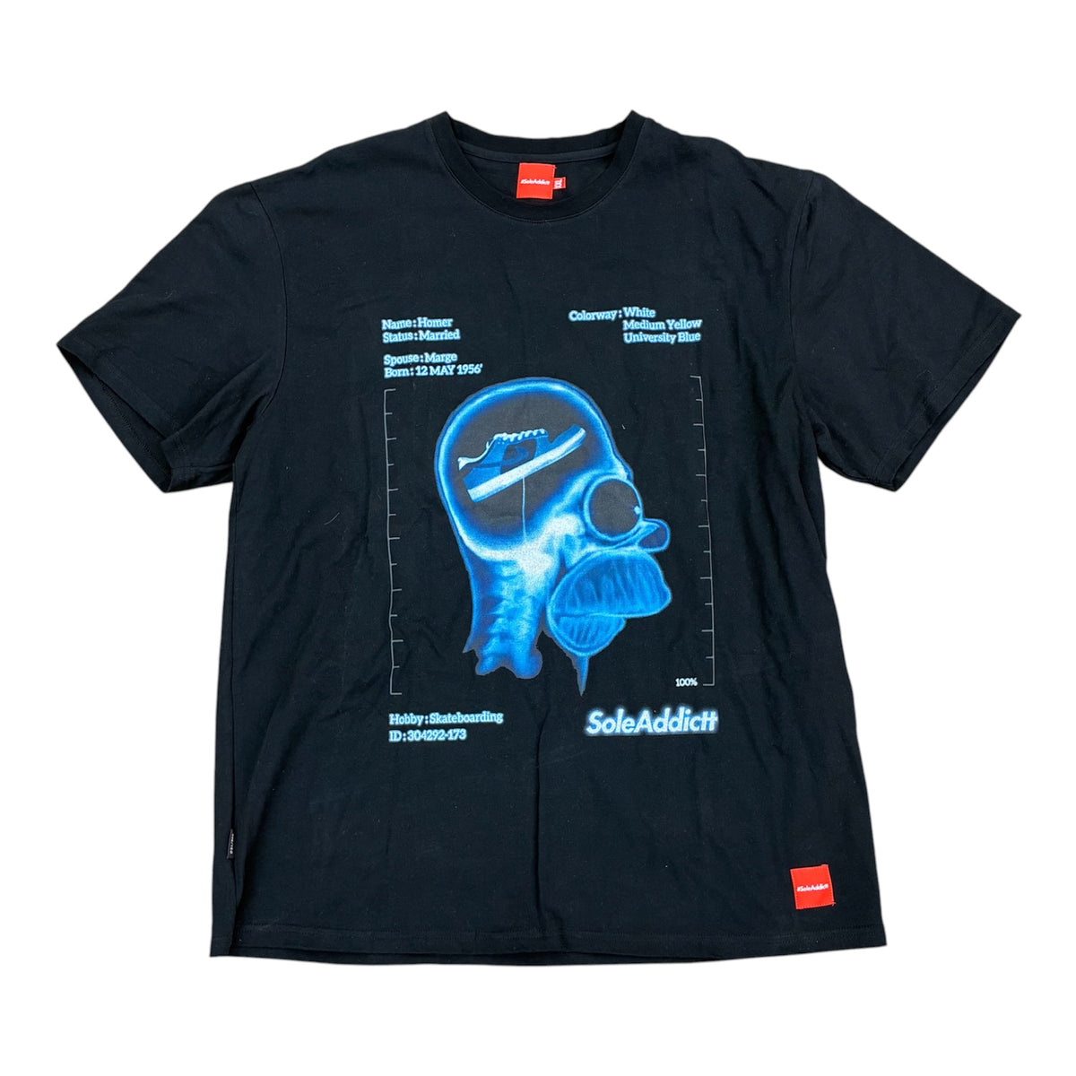 SOLEADDICT “HOMER XRAY” BLACK TEE