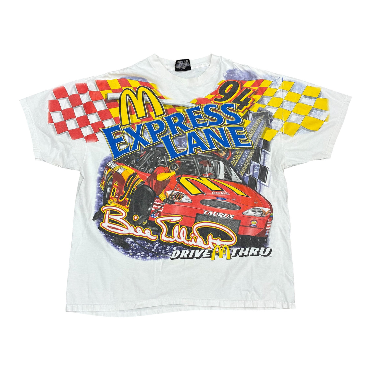 VINTAGE Y2K CHASE AUTHENTICS ELLIOT EXPRESS LANE 94 AOP TEE