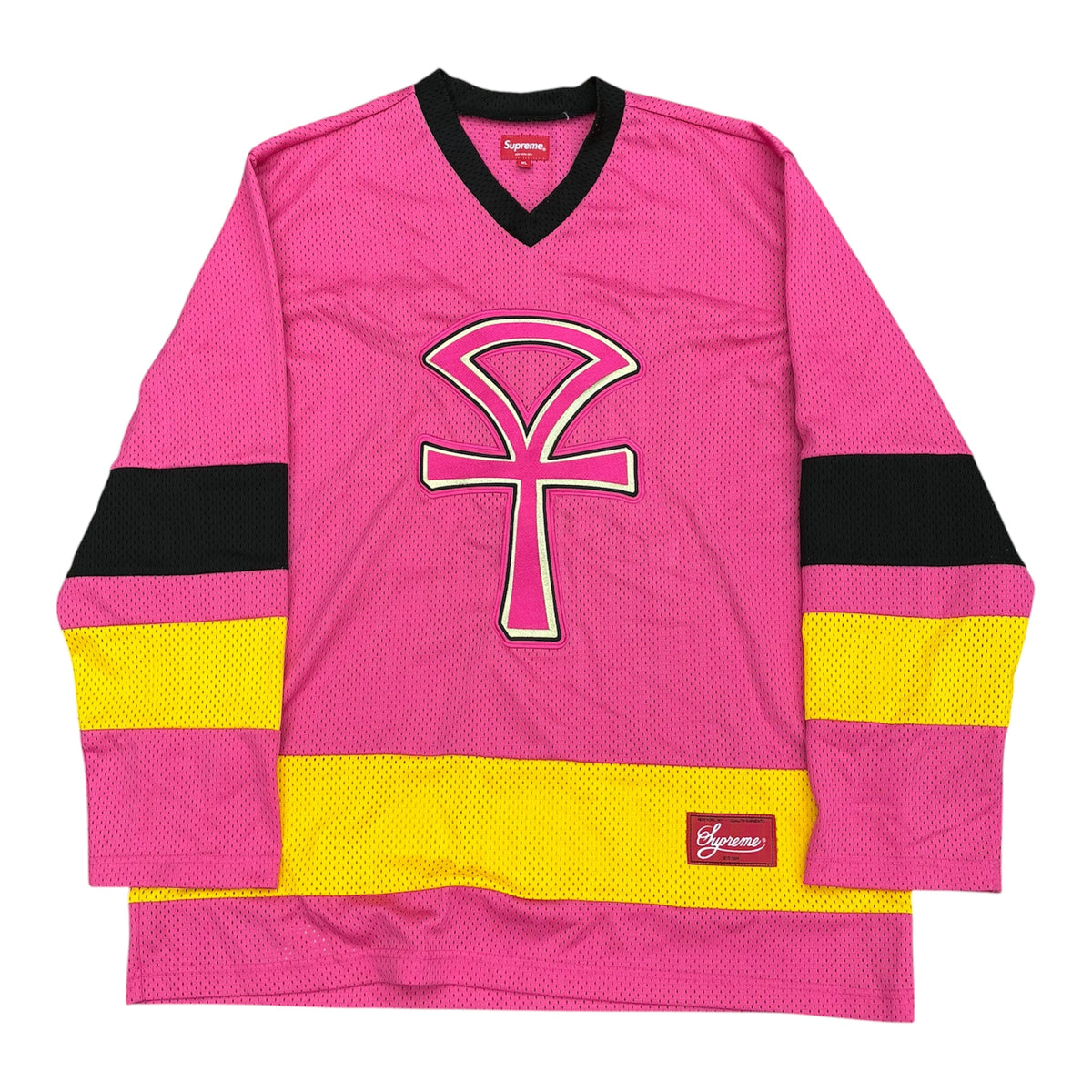 SUPREME “ANKH” PINK HOCKEY JERSEY
