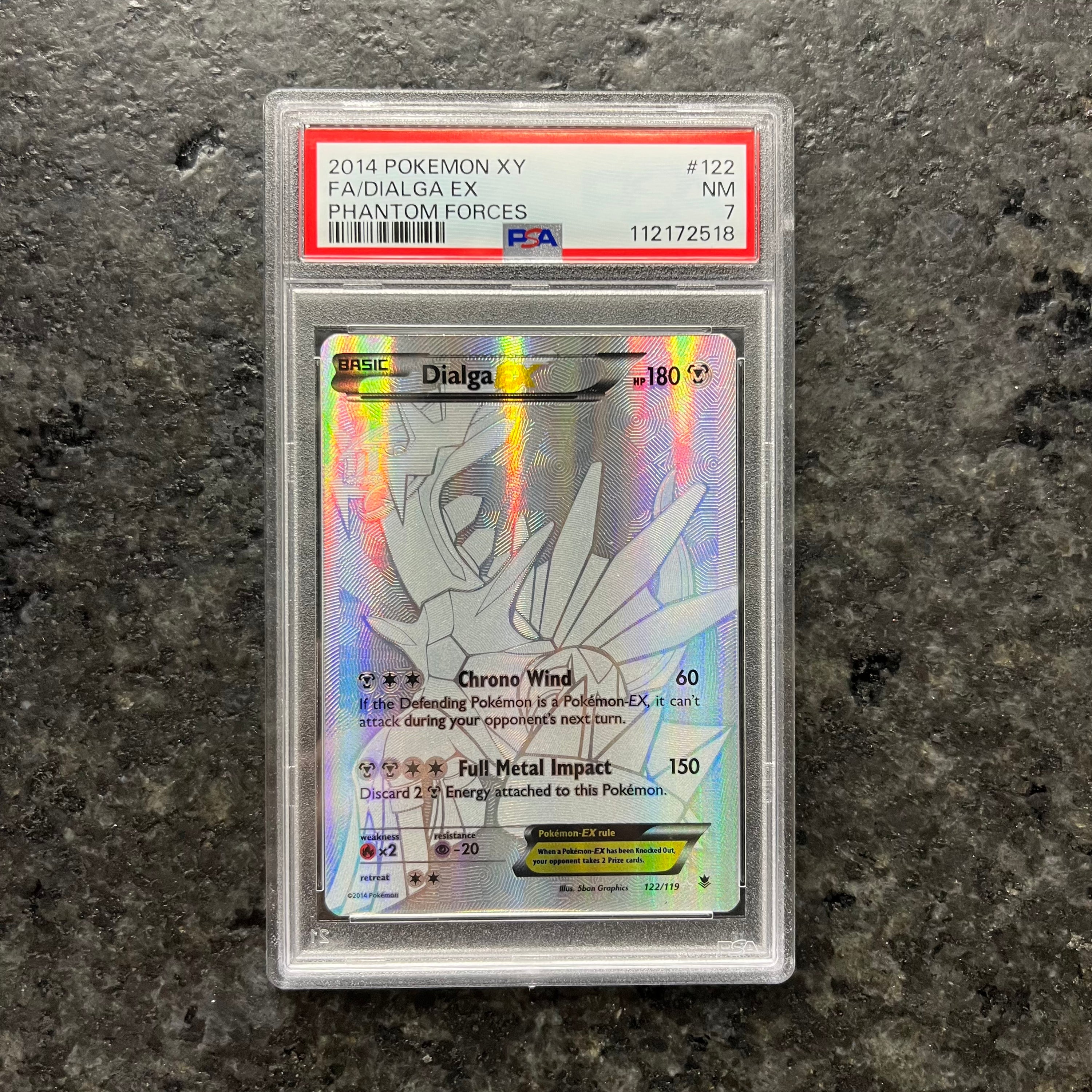 DIALGA EX SECRET RARE 122/119 PSA 7