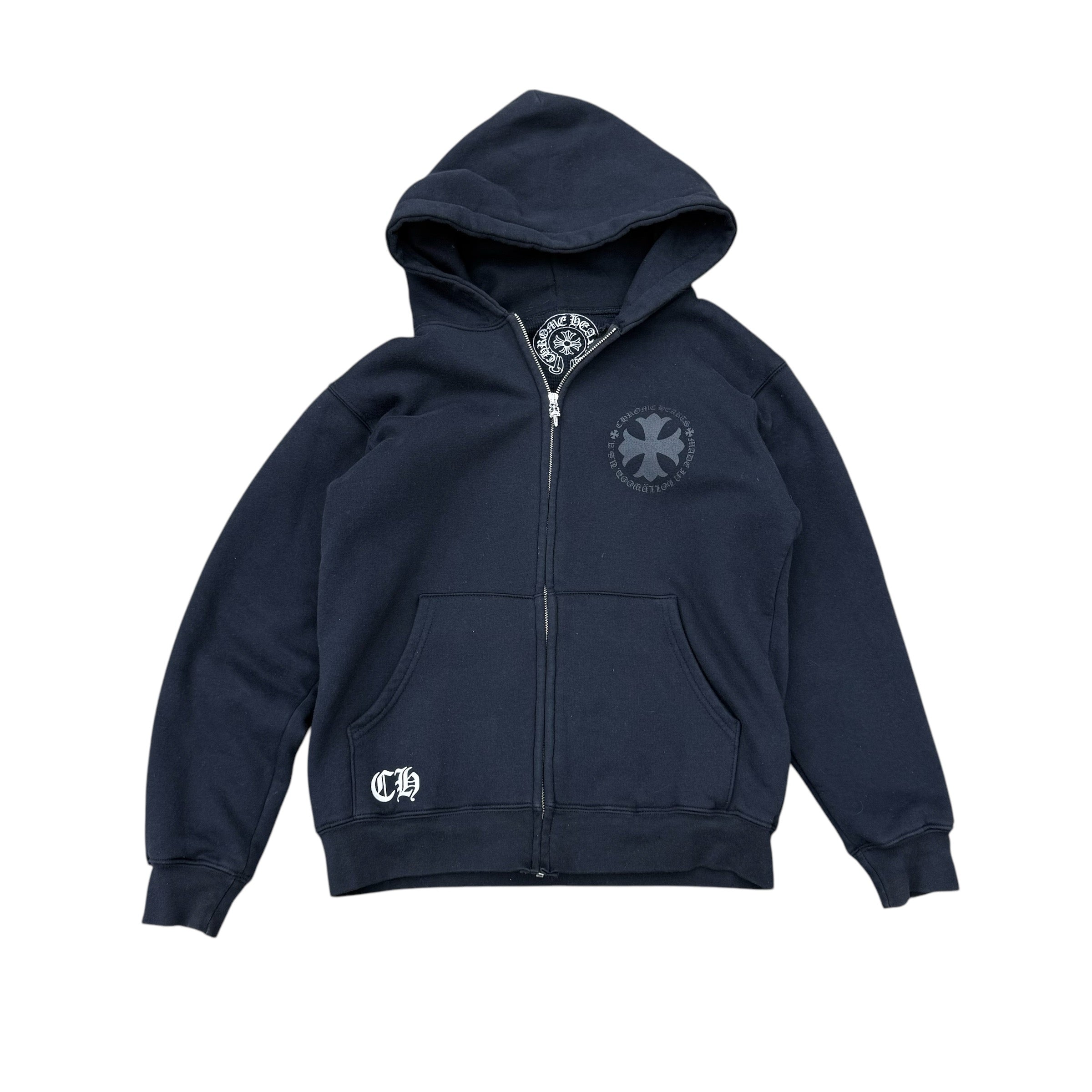 CHROME HEARTS CROSS LOGO ZIP UP HOODIE