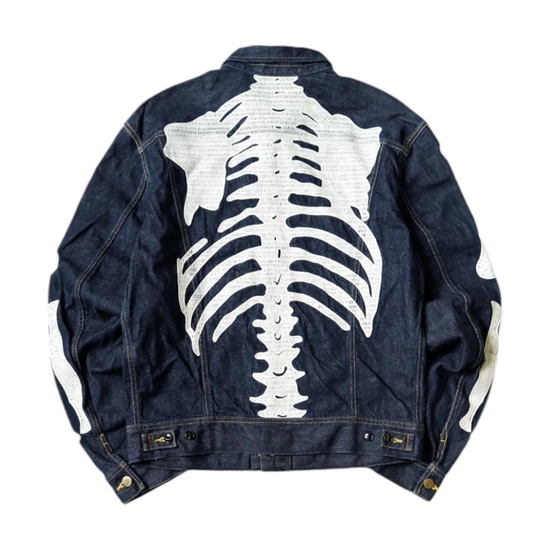 KAPITAL CROCHET-TRIMMED DENIM JACKET – VDTX