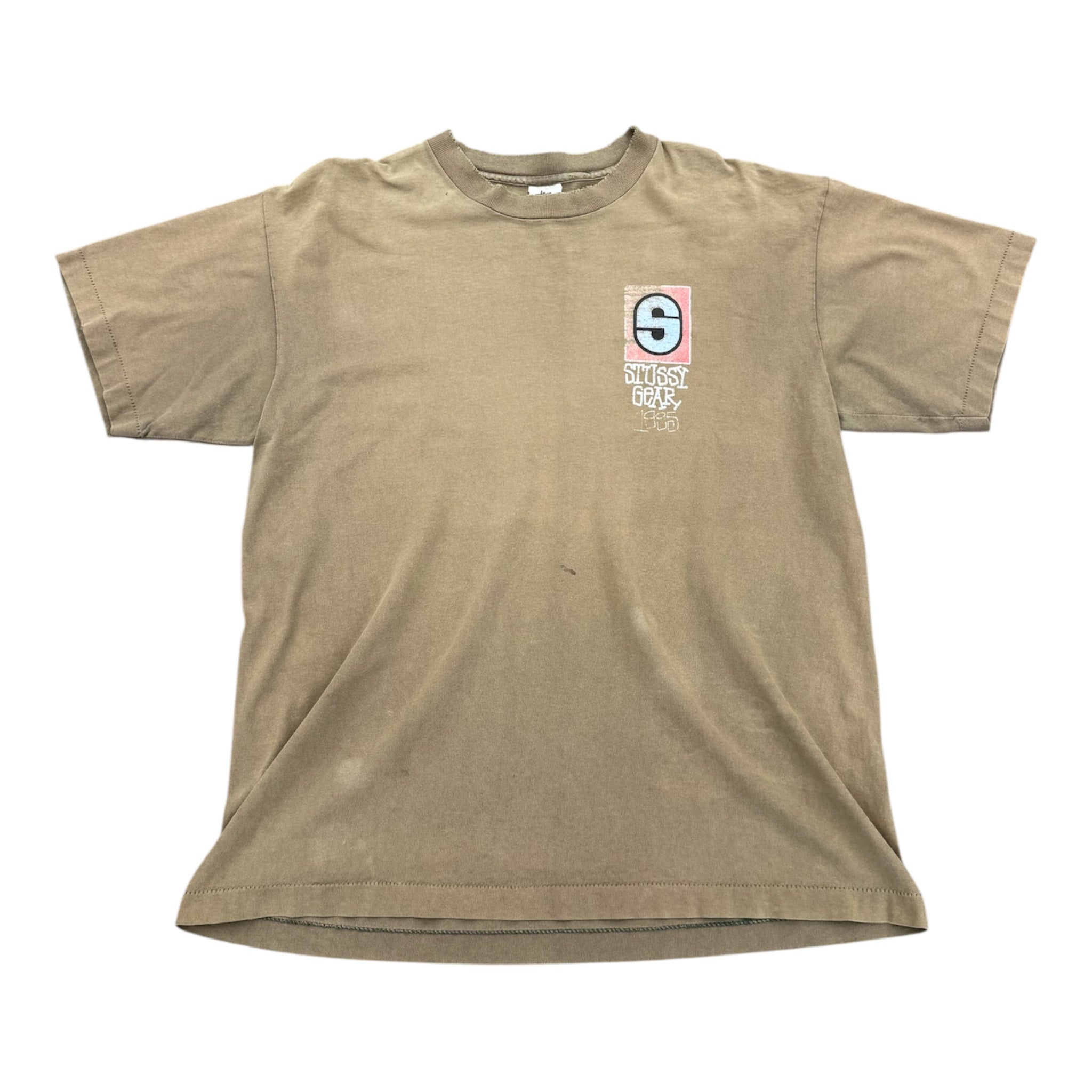 90S STUSSY GEAR TEE - OLIVE