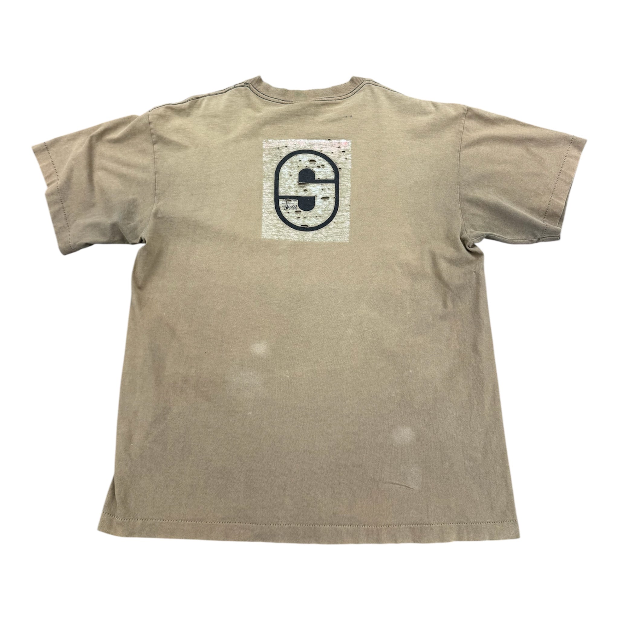 90S STUSSY GEAR TEE - OLIVE