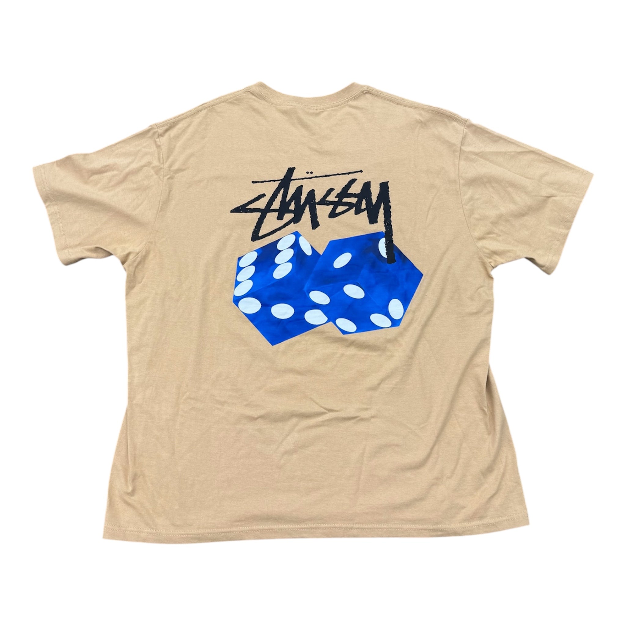 STUSSY BLUE DICE TEE - TAN