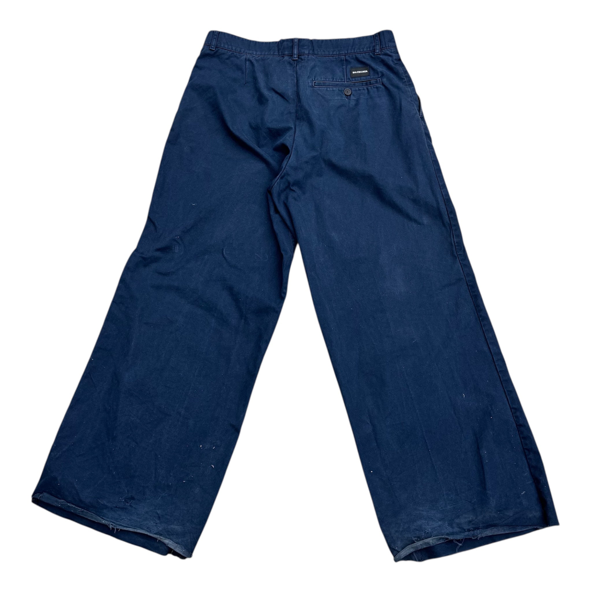 BALENCIAGA WIDE LEG BAGGY CHINO PANTS - WASHED BLACK