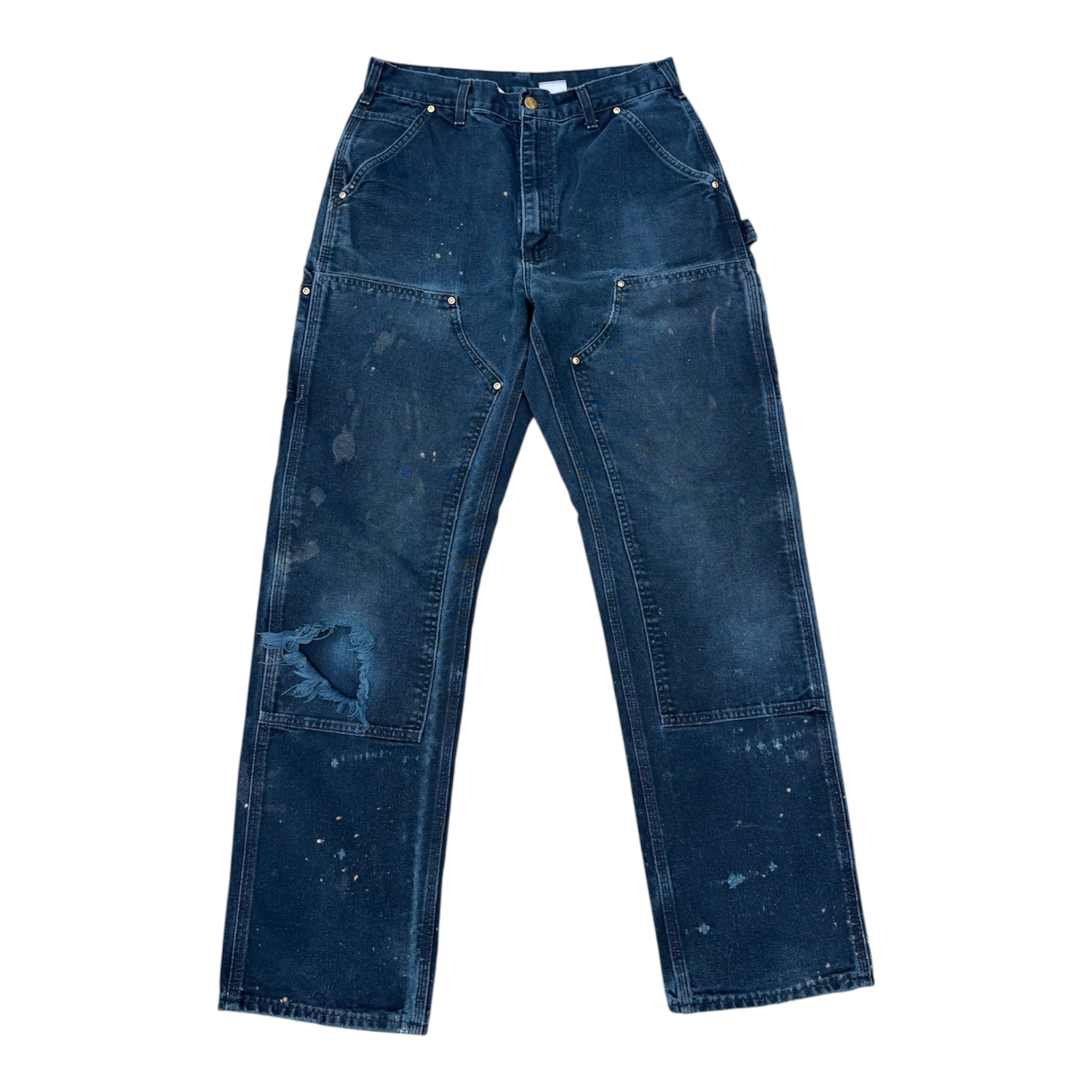 CARHARTT DISTRESSED DOUBLE KNEES - BLACK