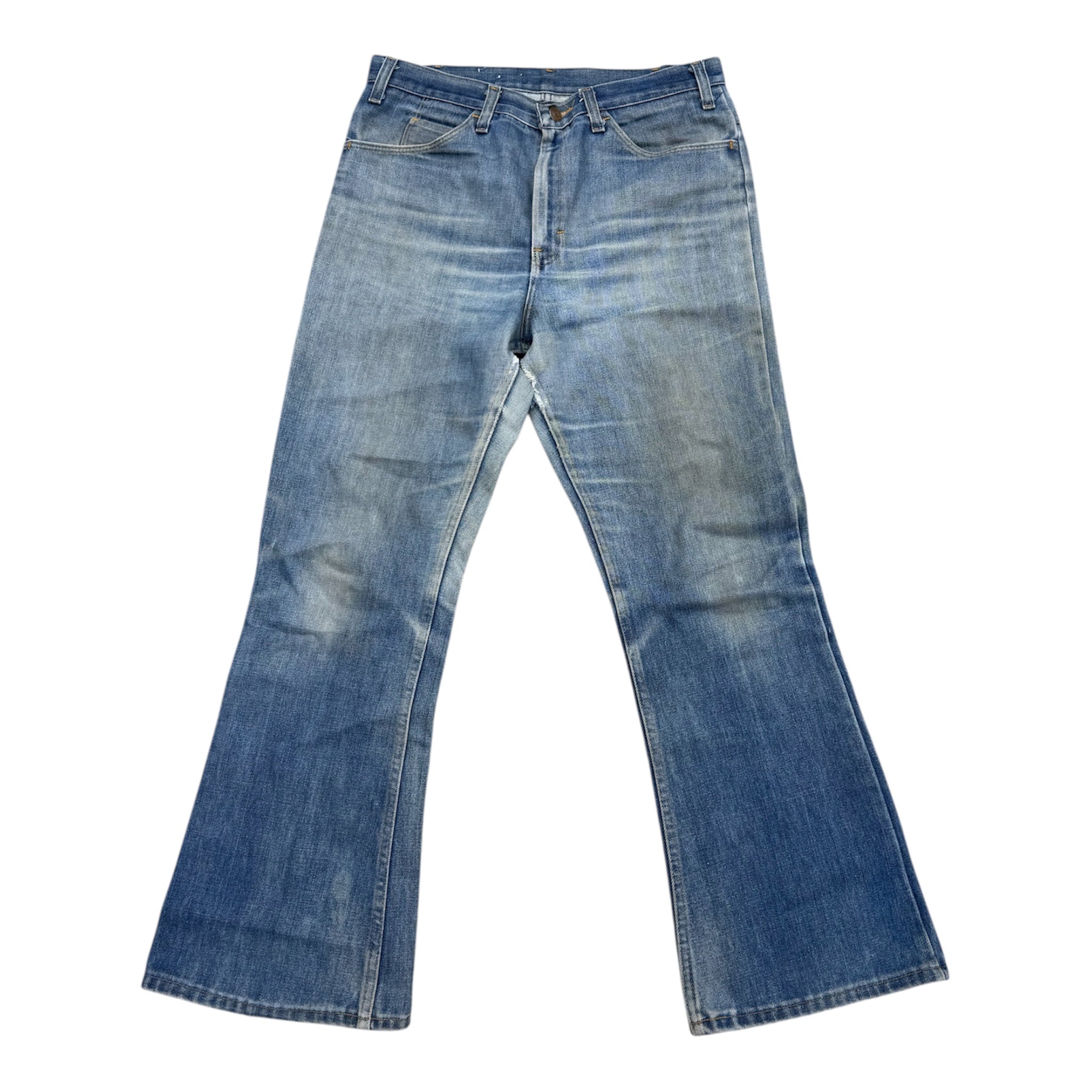 80S DENIM FLARED JEANS - BLUE