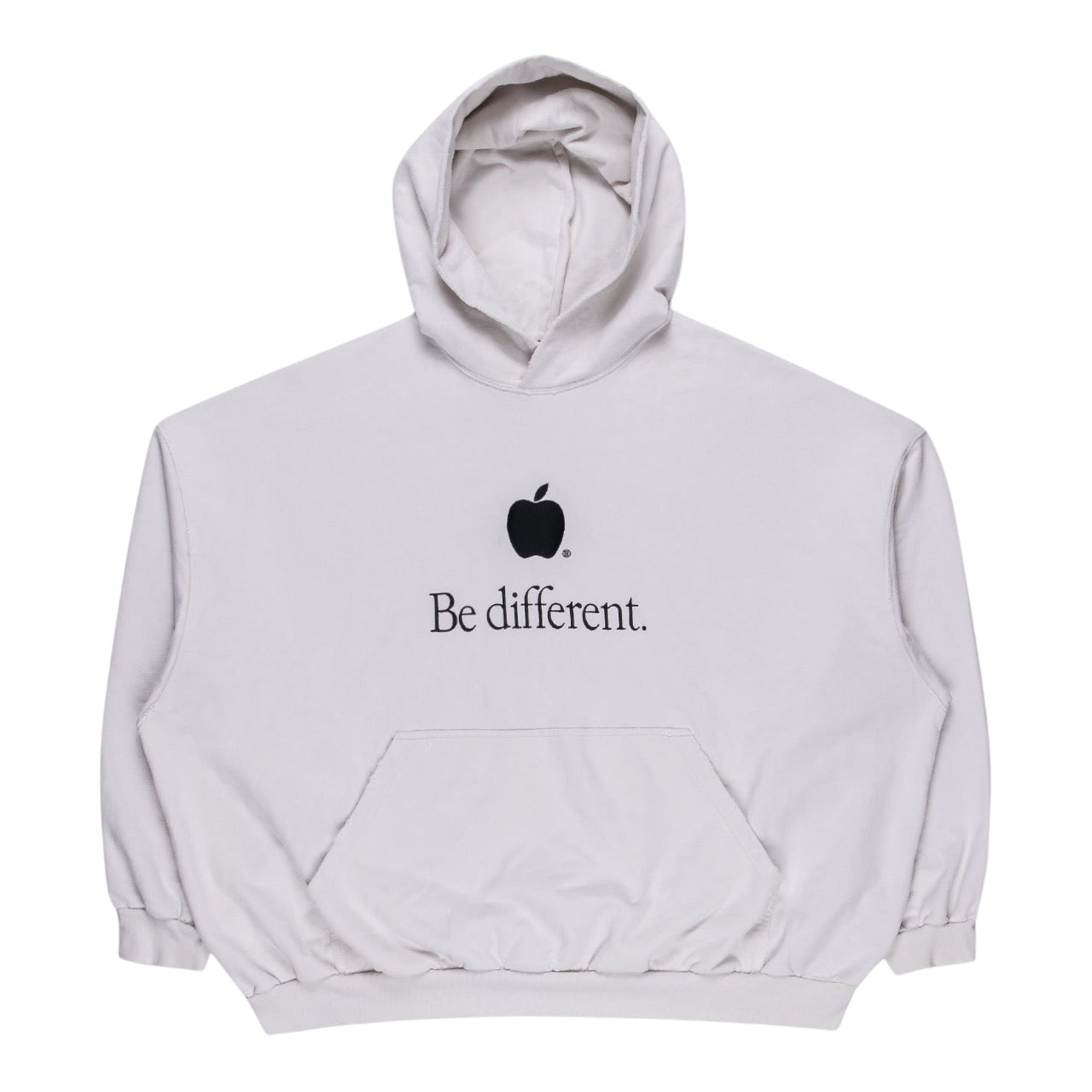 BALENCIAGA BE DIFFERENT APPLE HOODIE - WHITE