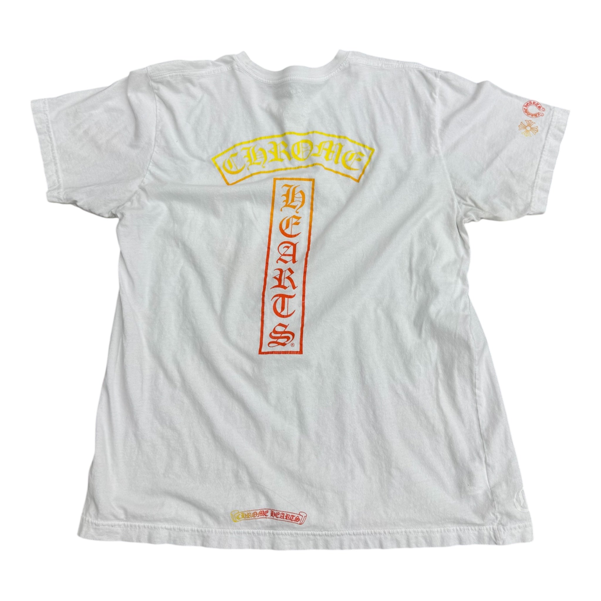CHROME HEARTS GRADIENT BAR LOGO SUNSET TEE