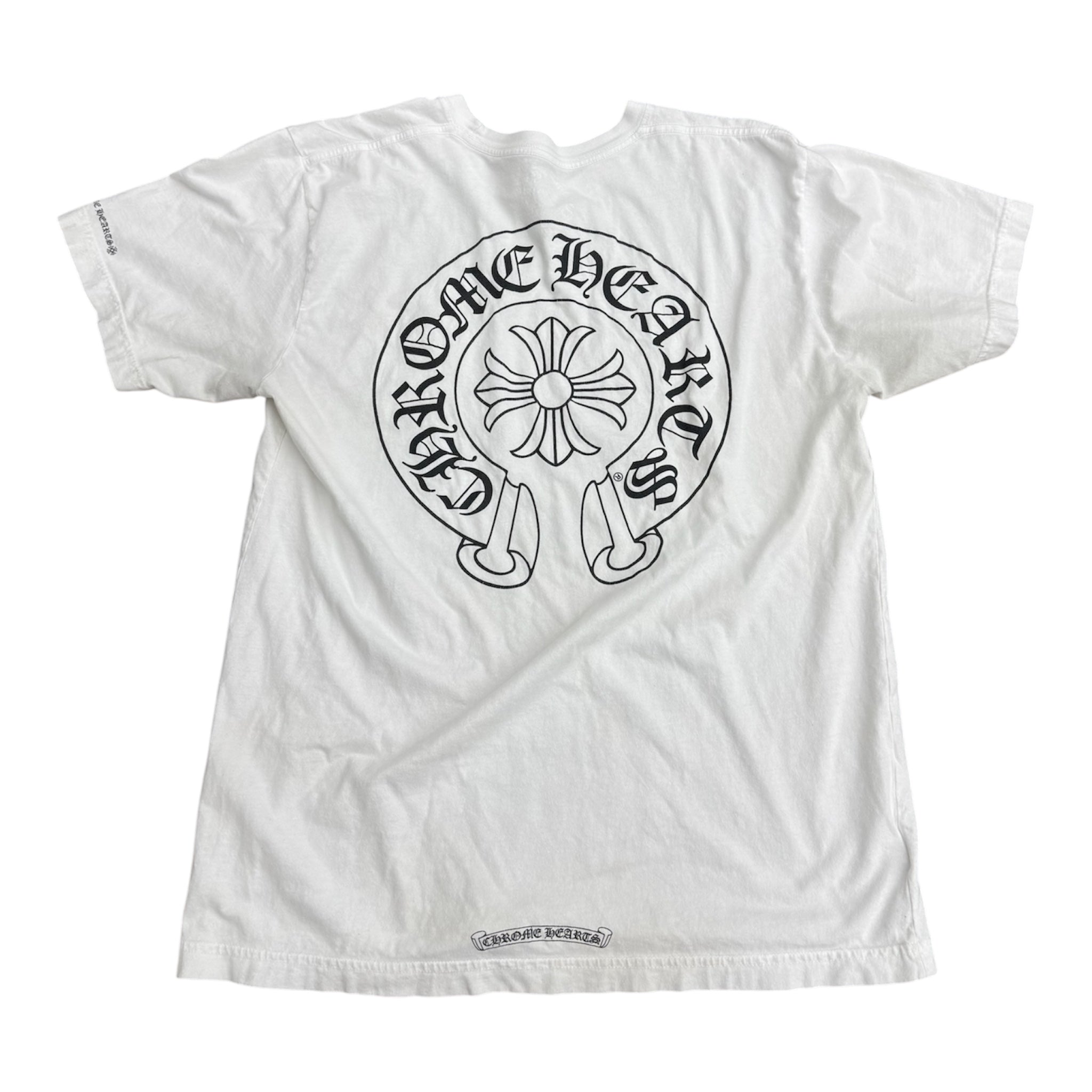 CHROME HEARTS WHITE HORSESHOE LOGO TEE