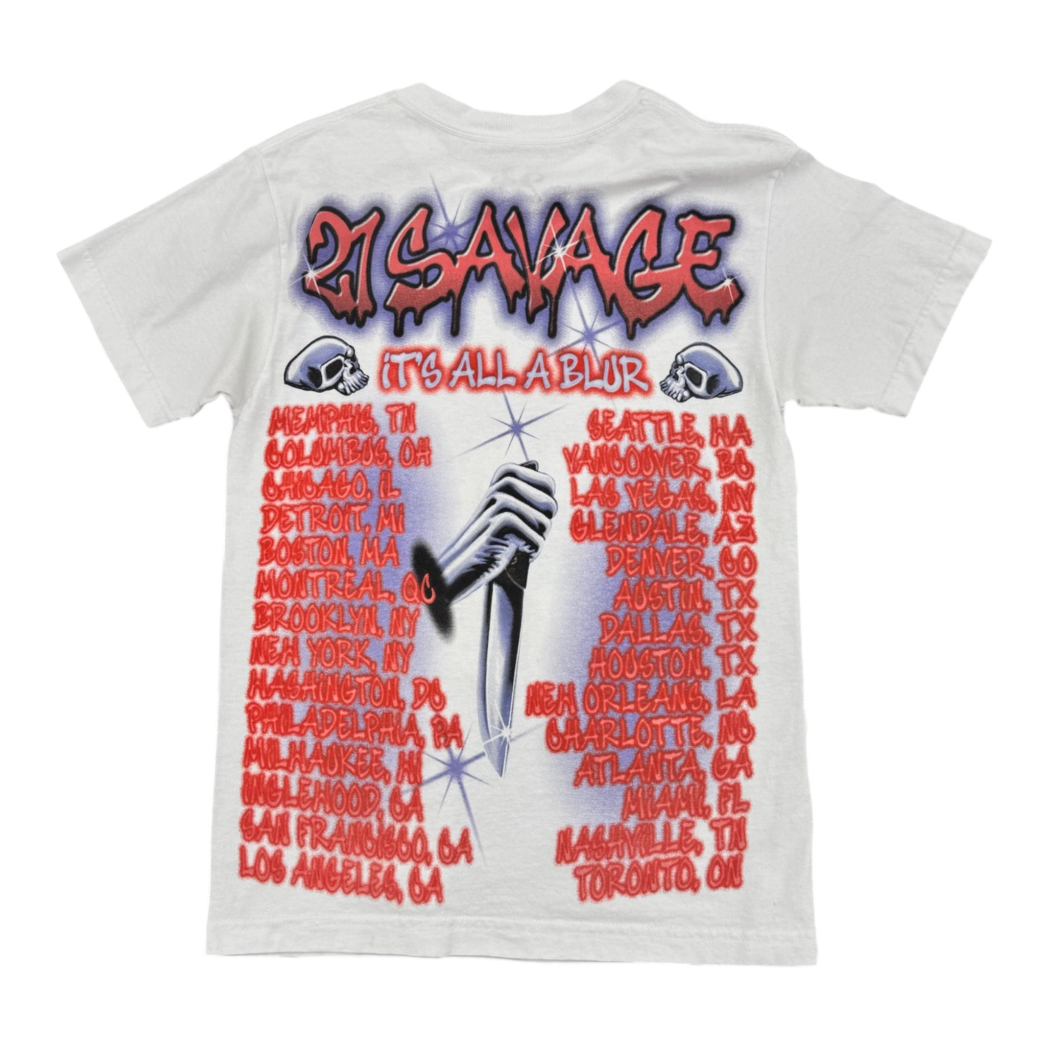 21 SAVAGE IT’S ALL A BLUR TOUR TEE - WHITE