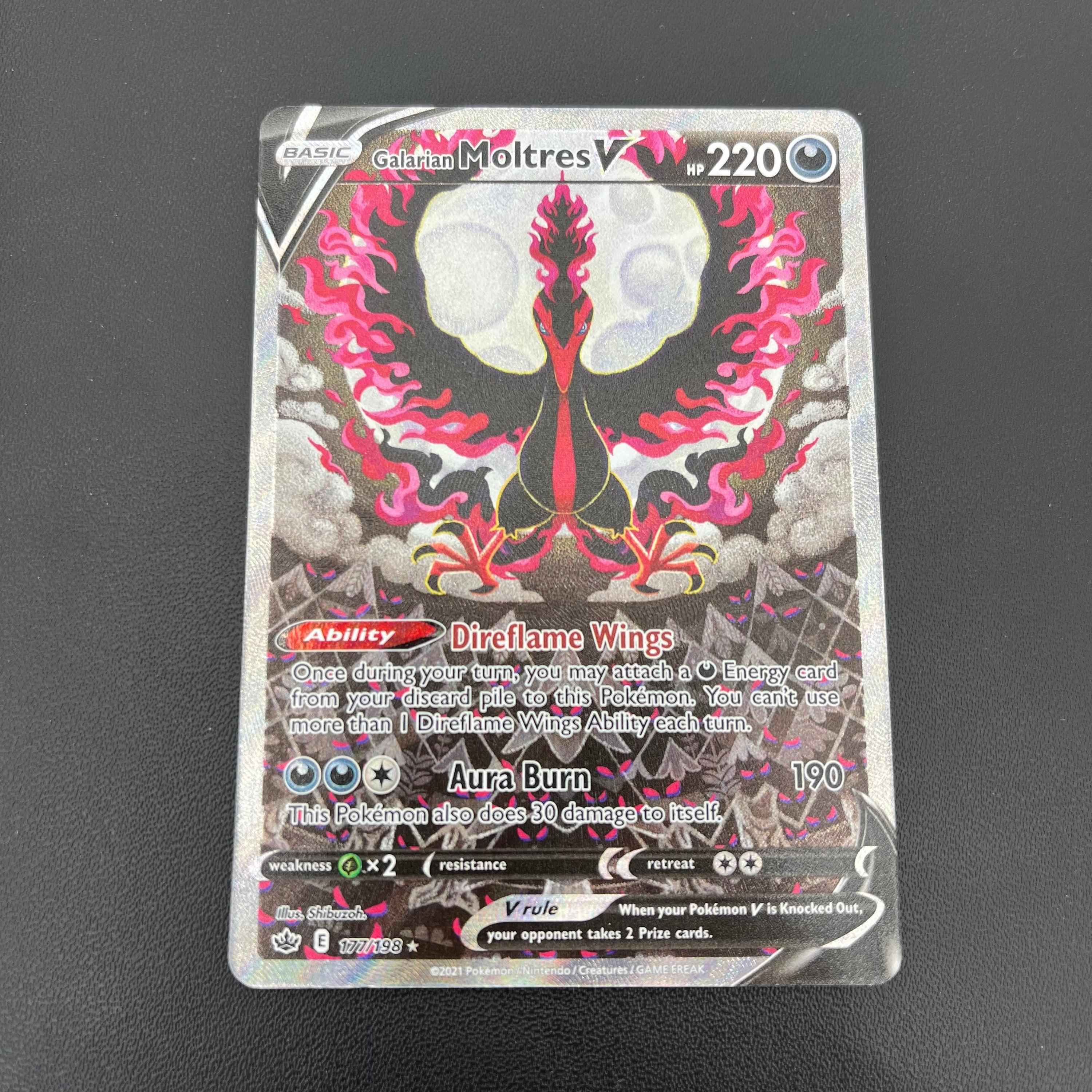 GALARIAN MOLTRES V ALT ART 177/198 (NM)