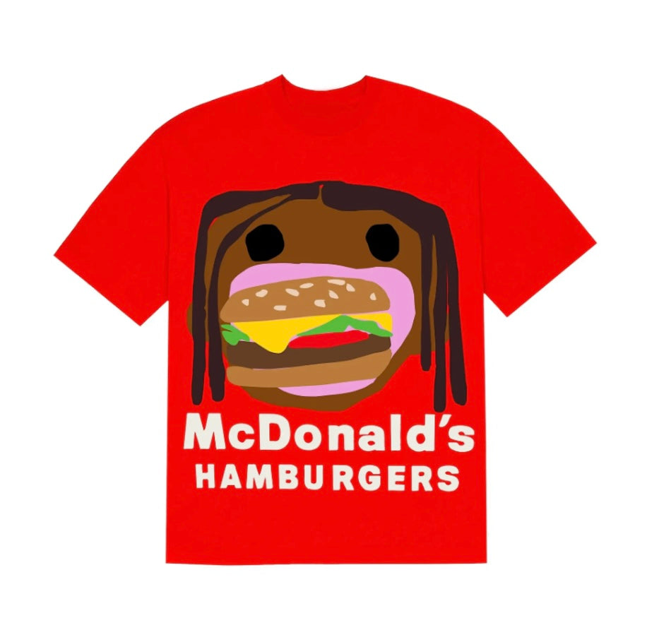 TRAVIS SCOTT X CPFM 4 CJ BURGER MOUTH TEE - RED